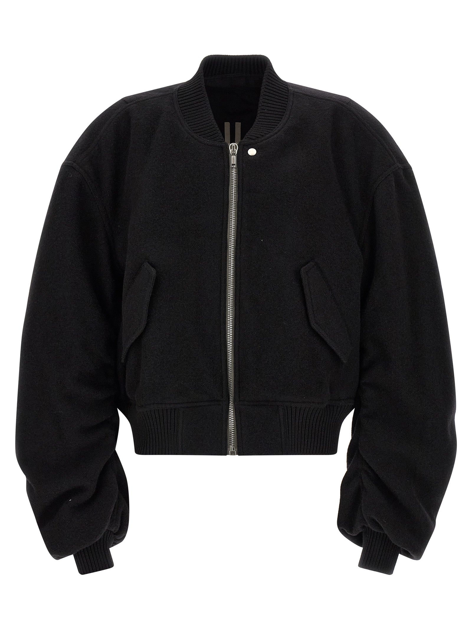 Black Virgin Wool Bomber