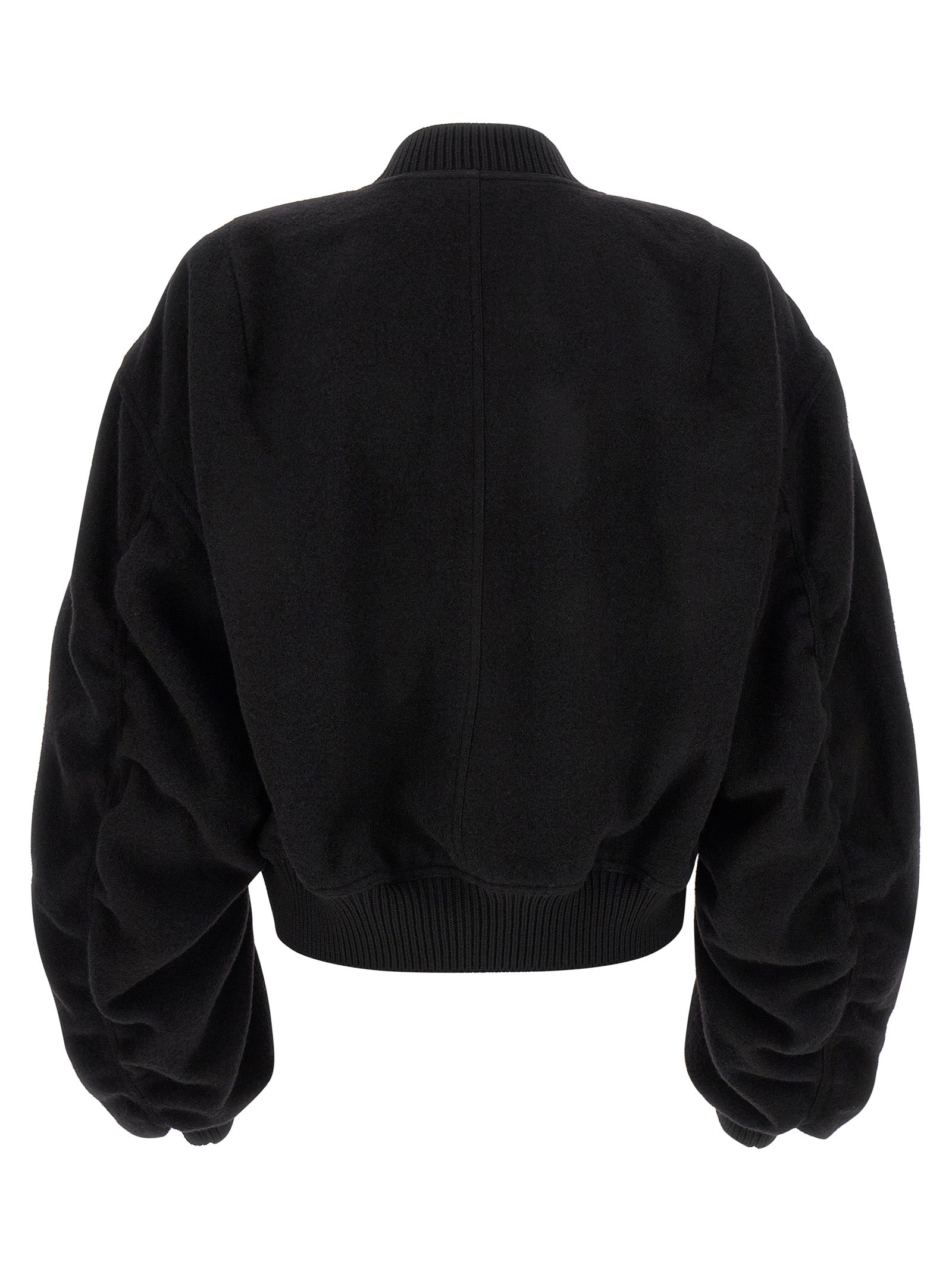 Black Virgin Wool Bomber