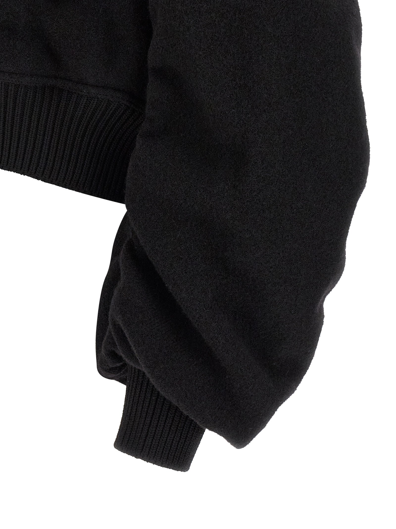 Black Virgin Wool Bomber