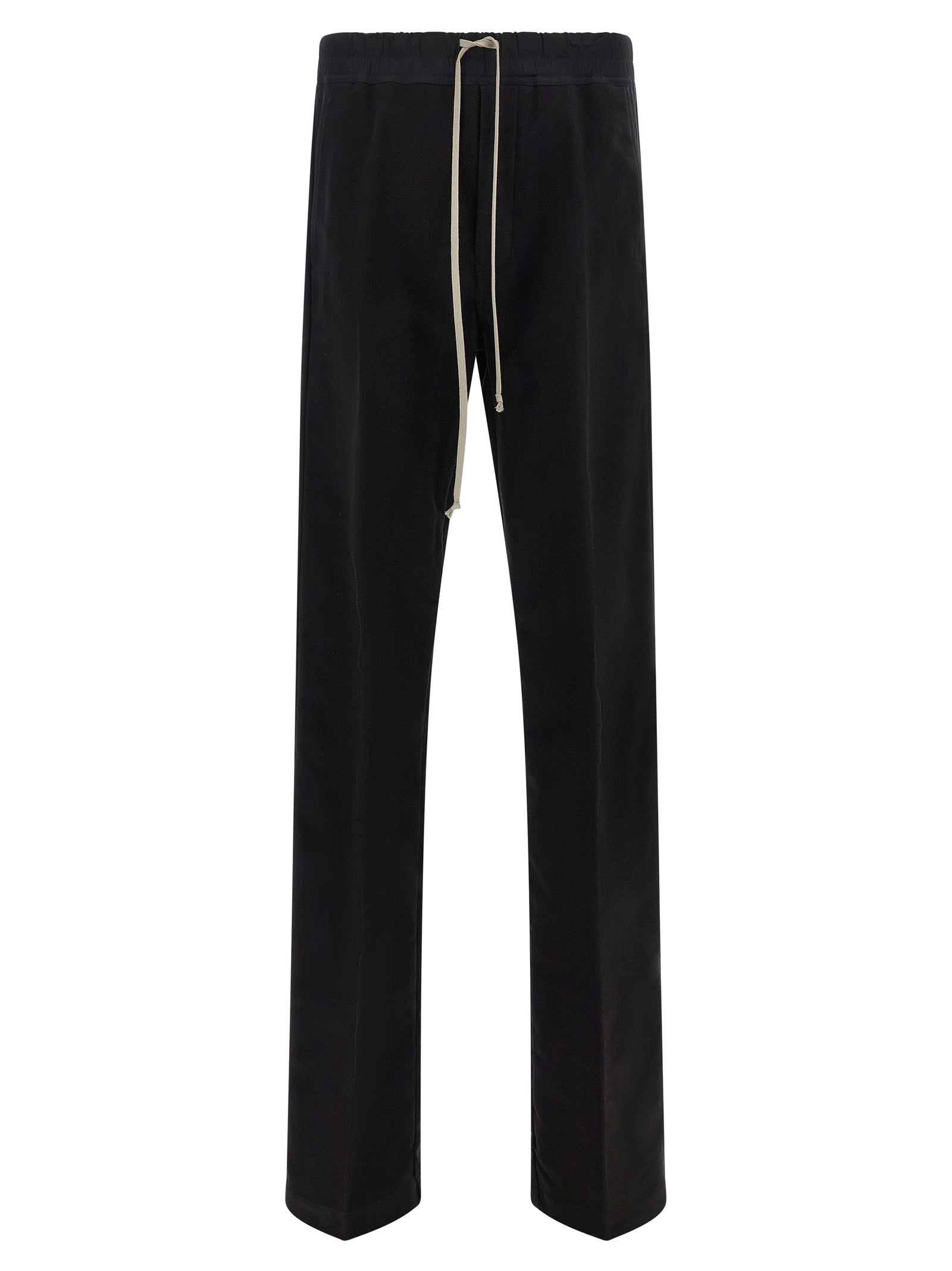 Black Cotton Casual Pants