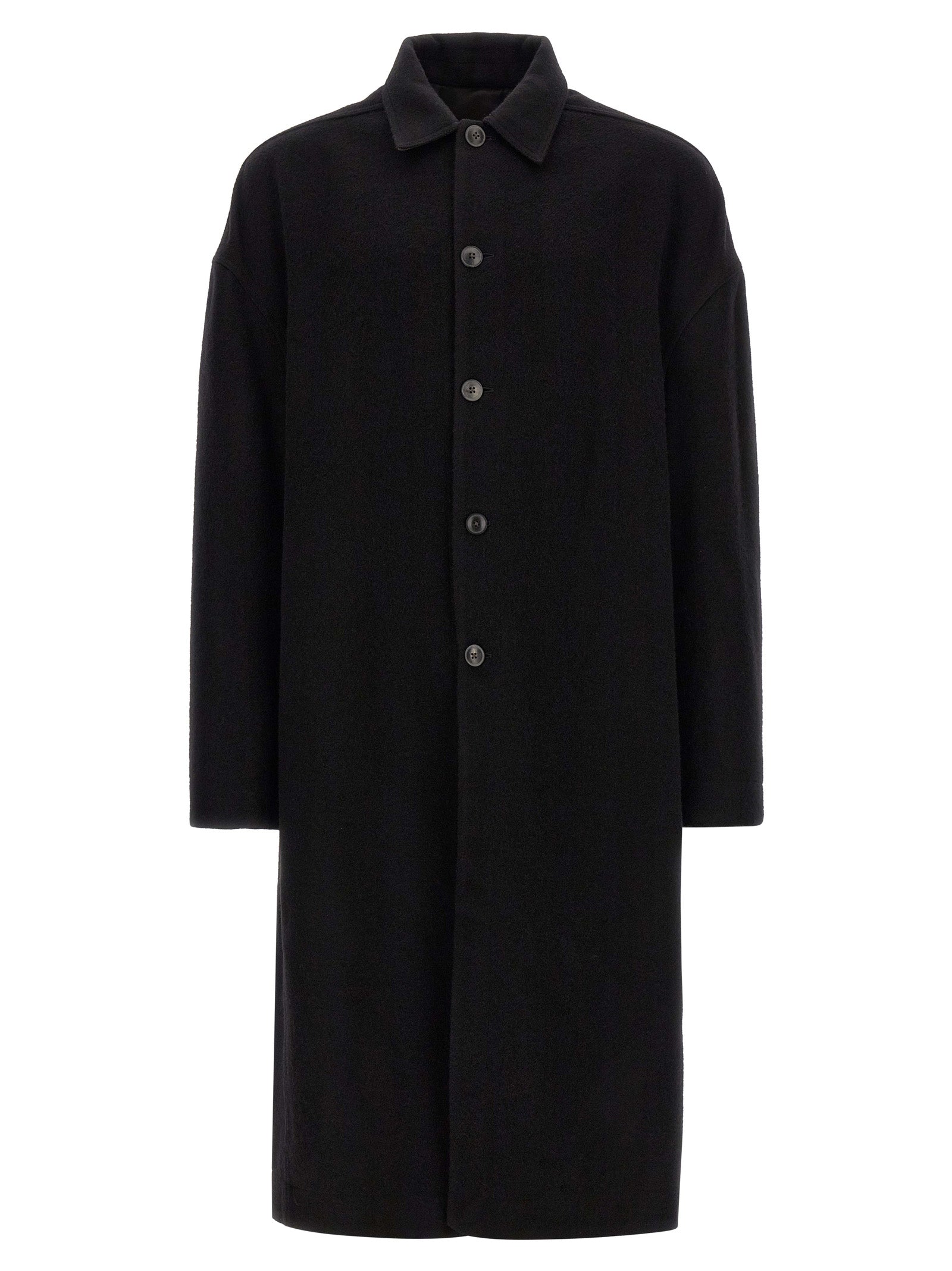 Black Virgin Wool Coat