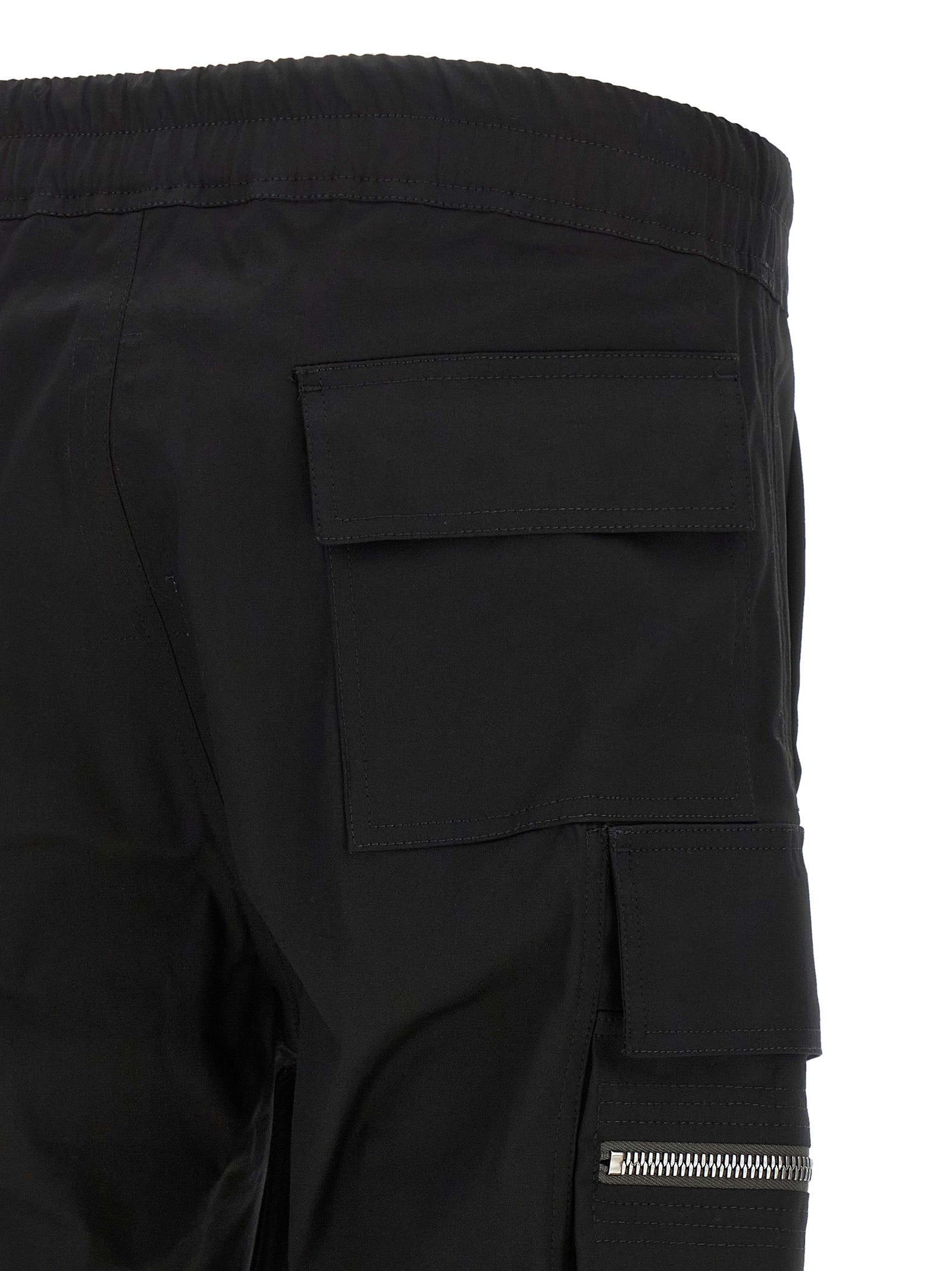 Black Cotton Cargo Pants