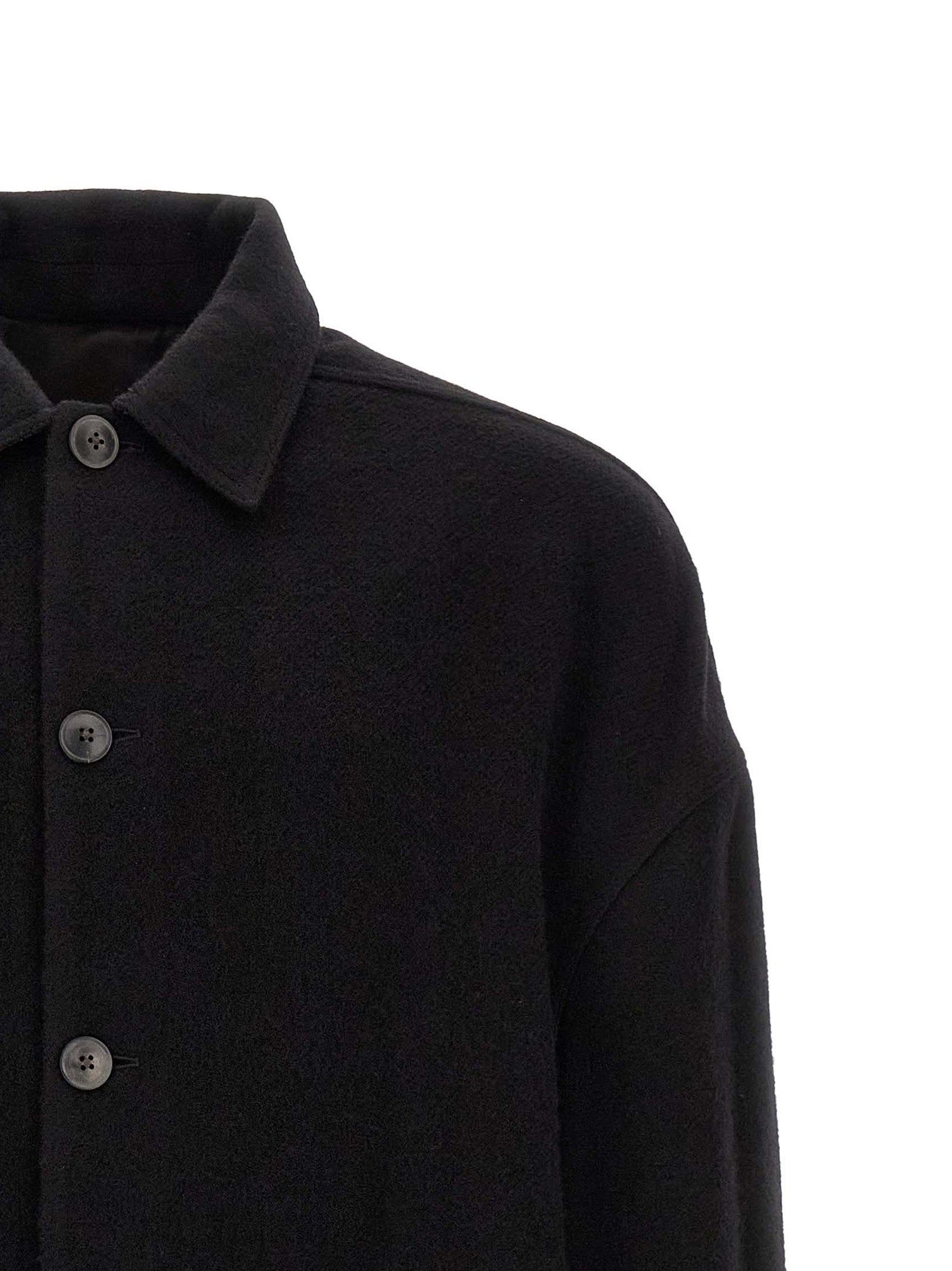 Black Virgin Wool Coat