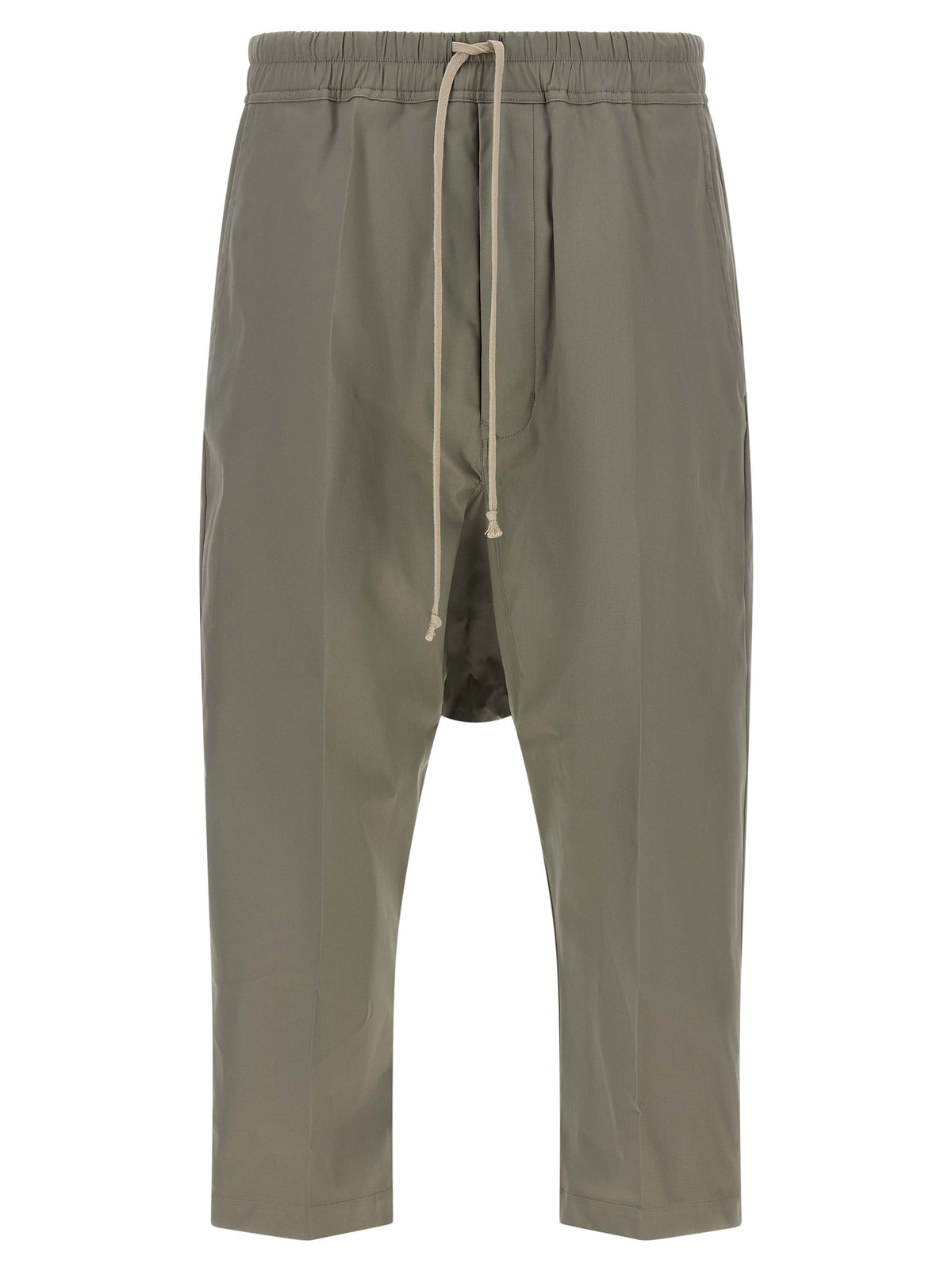 Gray Cotton Cropped Pants