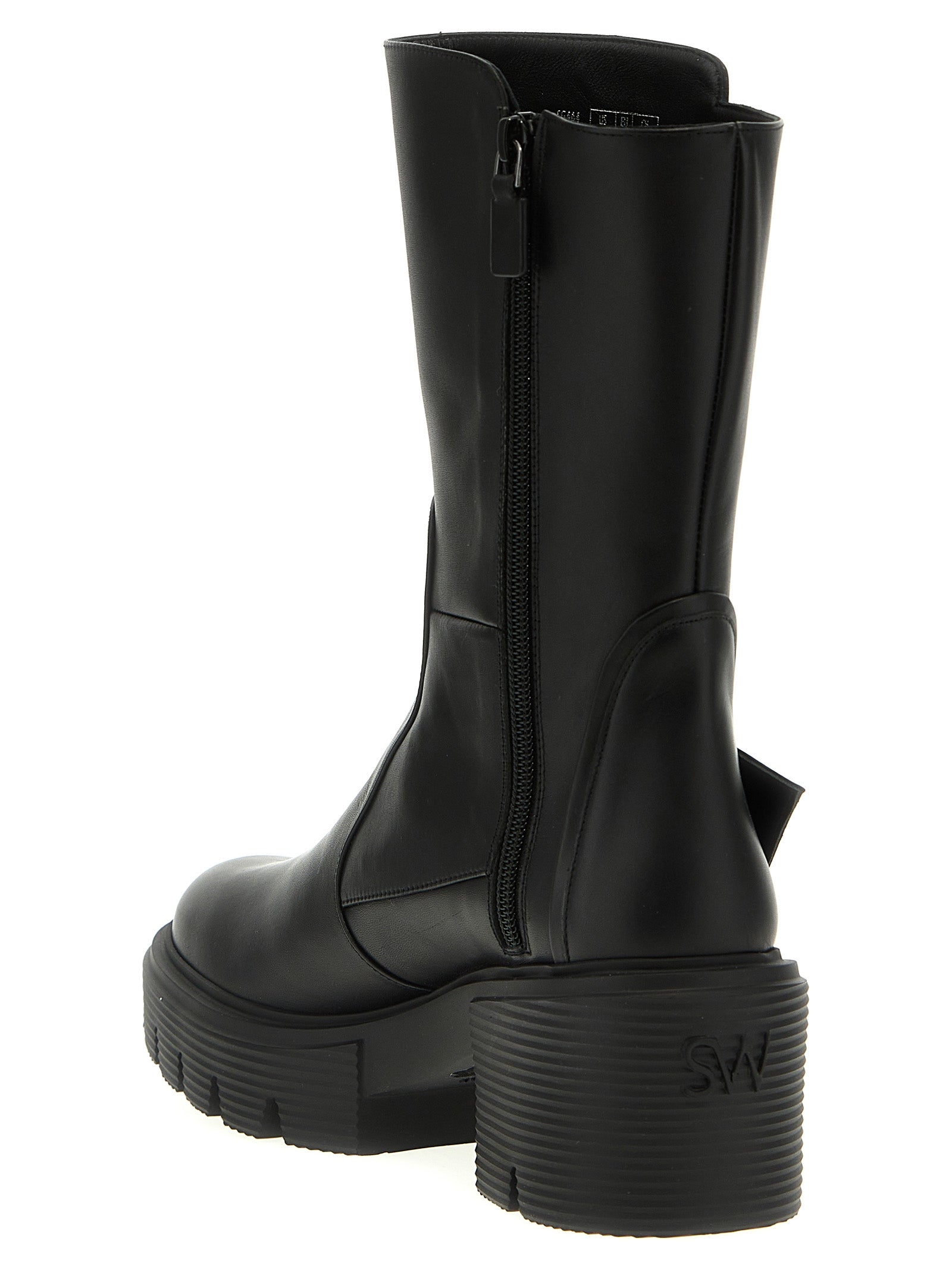 Black Calfskin Ankle Boots