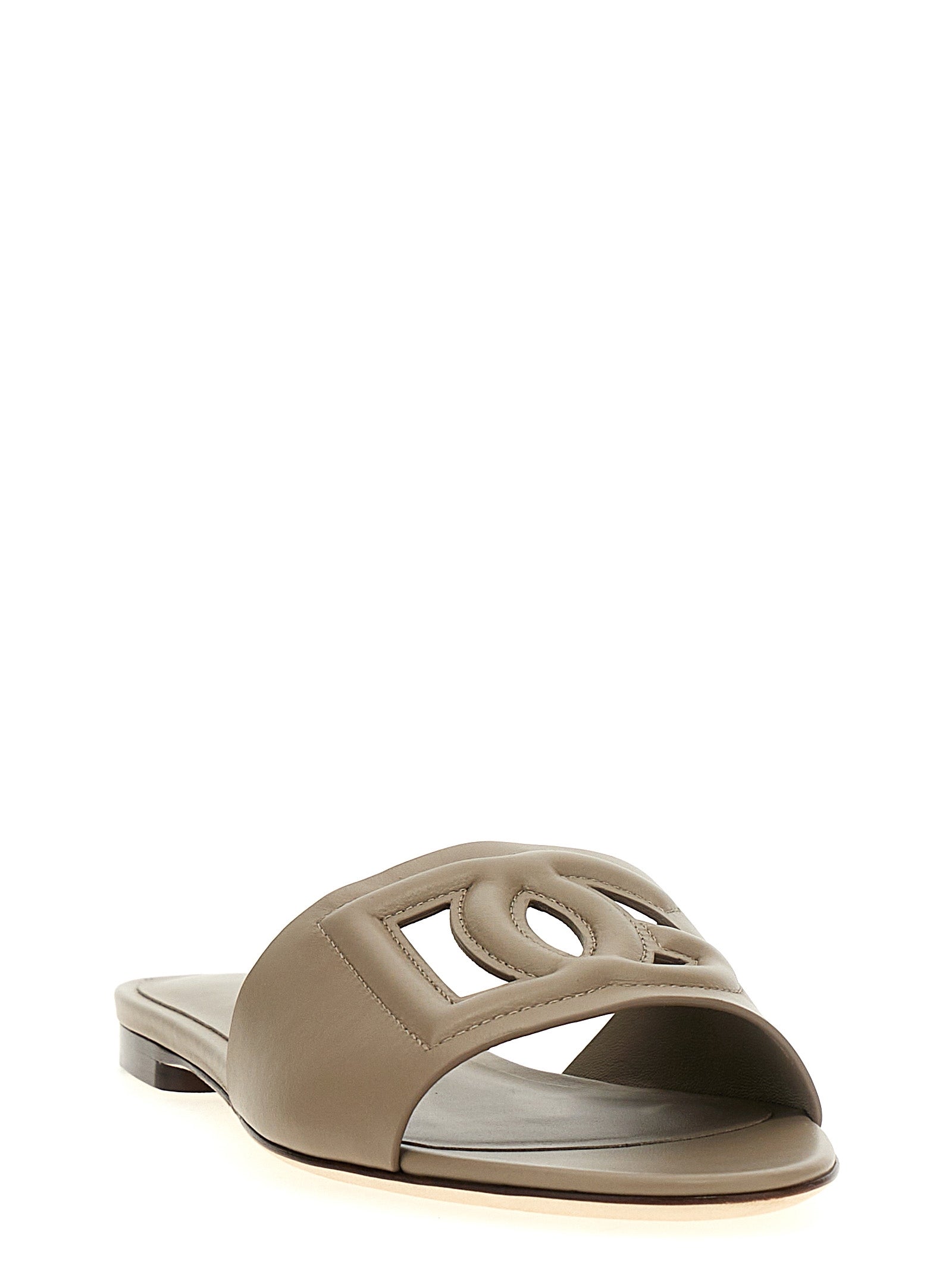 Gray Calfskin Slides