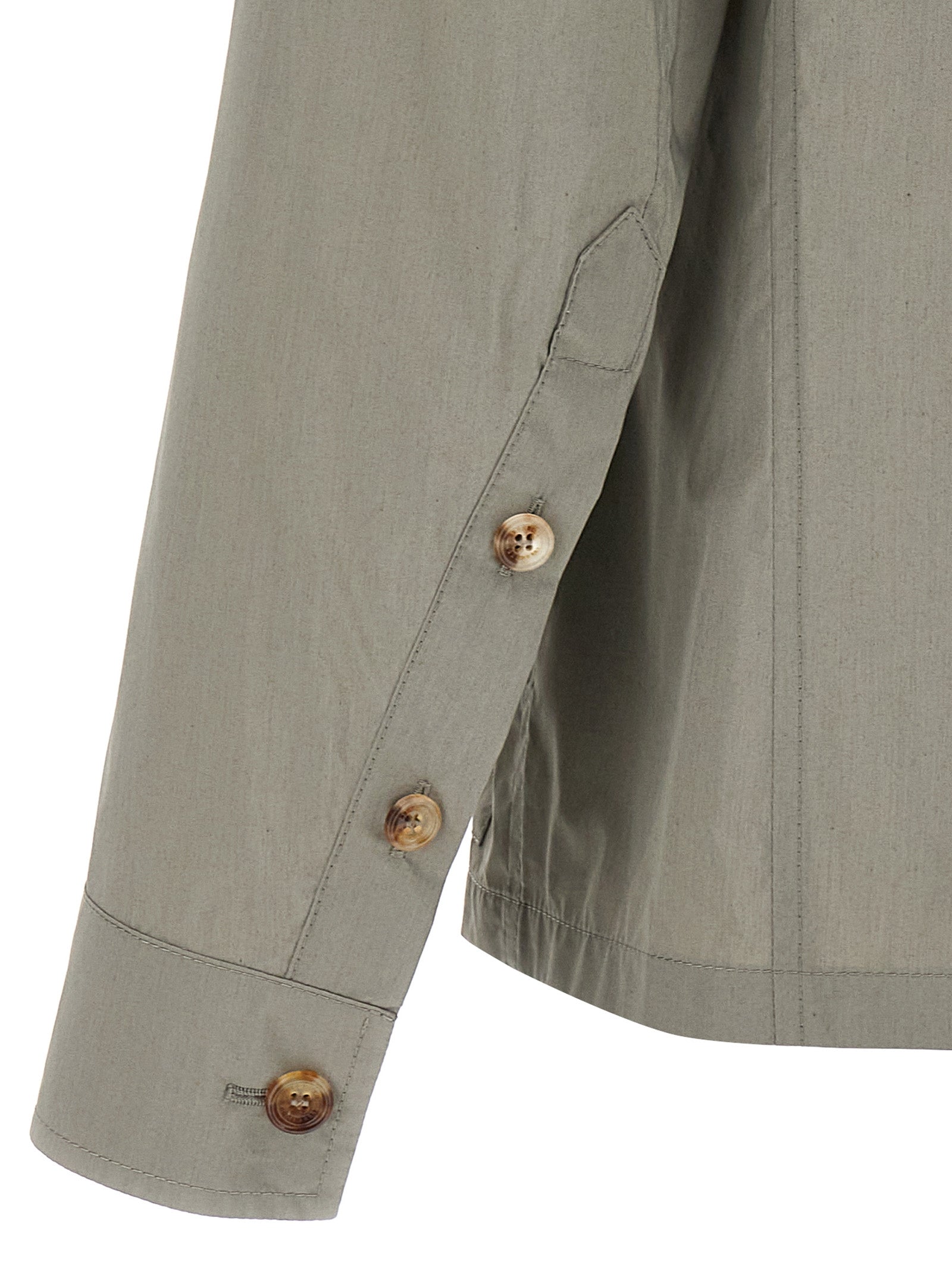 Bicolor Cotton Shell Jacket
