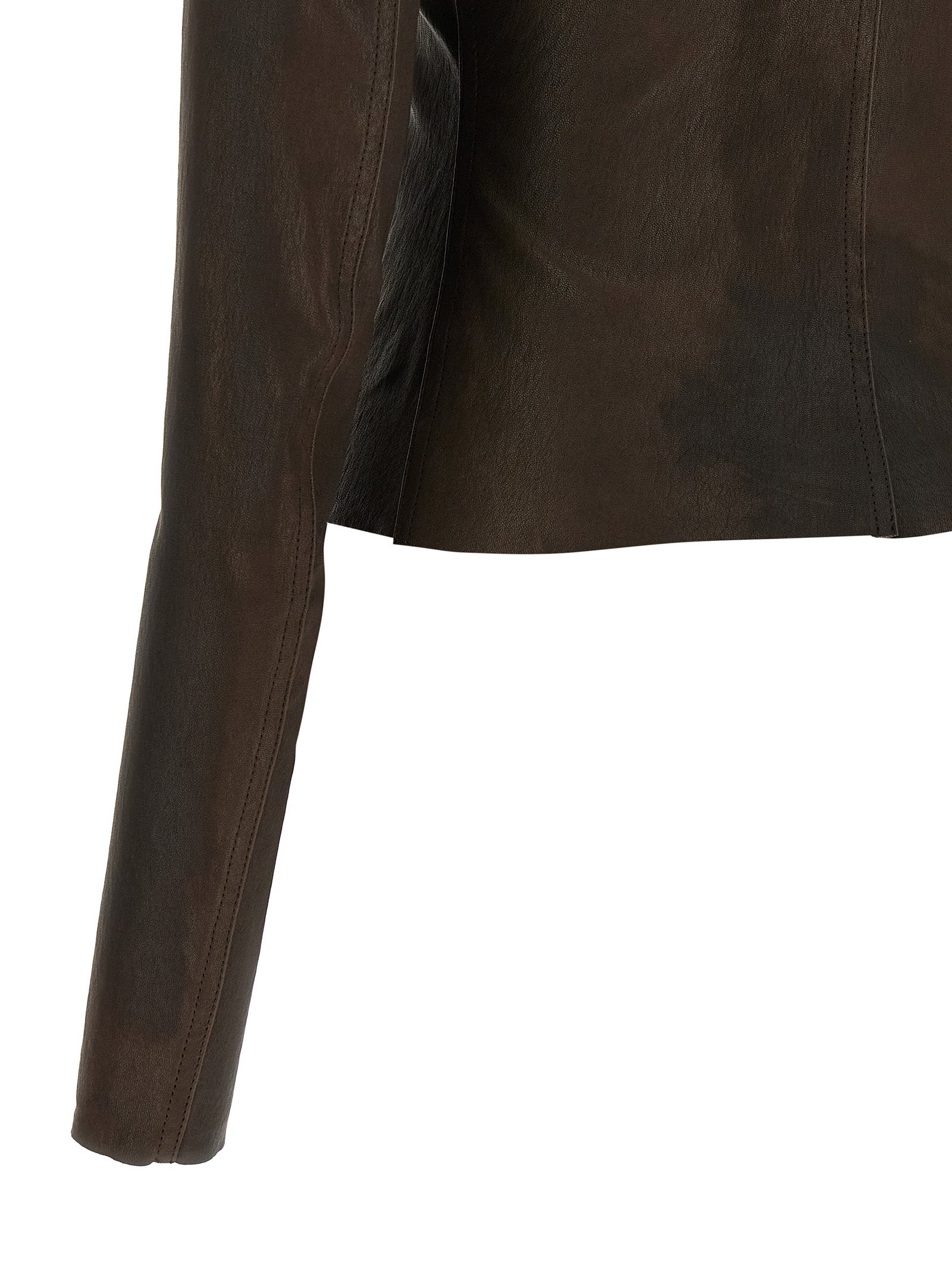 Brown Lamb Leather Leather Jacket