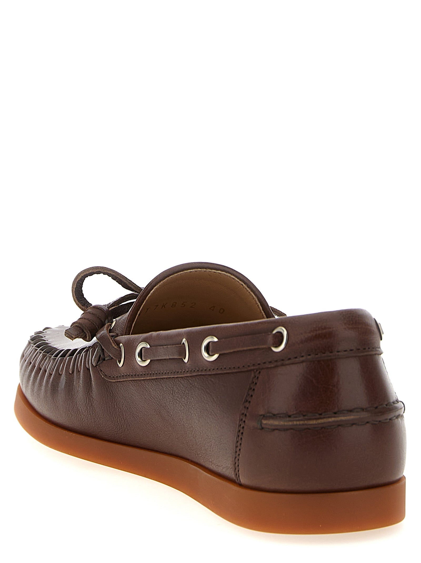 Brown Buffalo Leather Moccassin