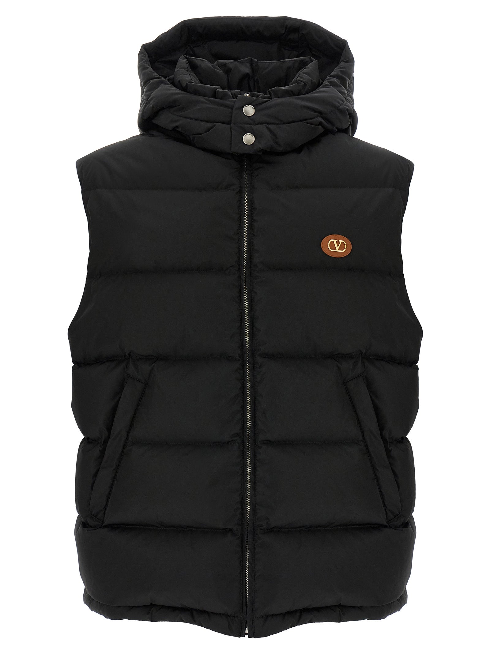 Black Polyamide Sleeveless Jacket