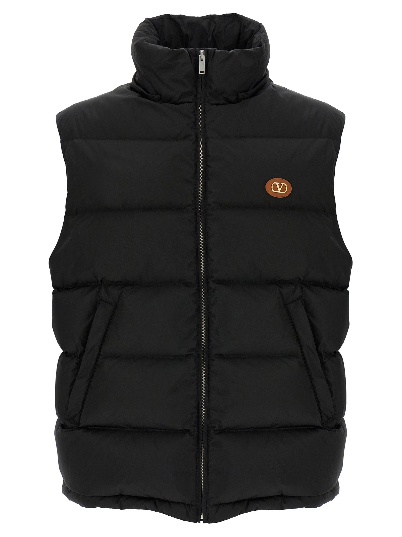 Black Polyamide Sleeveless Jacket
