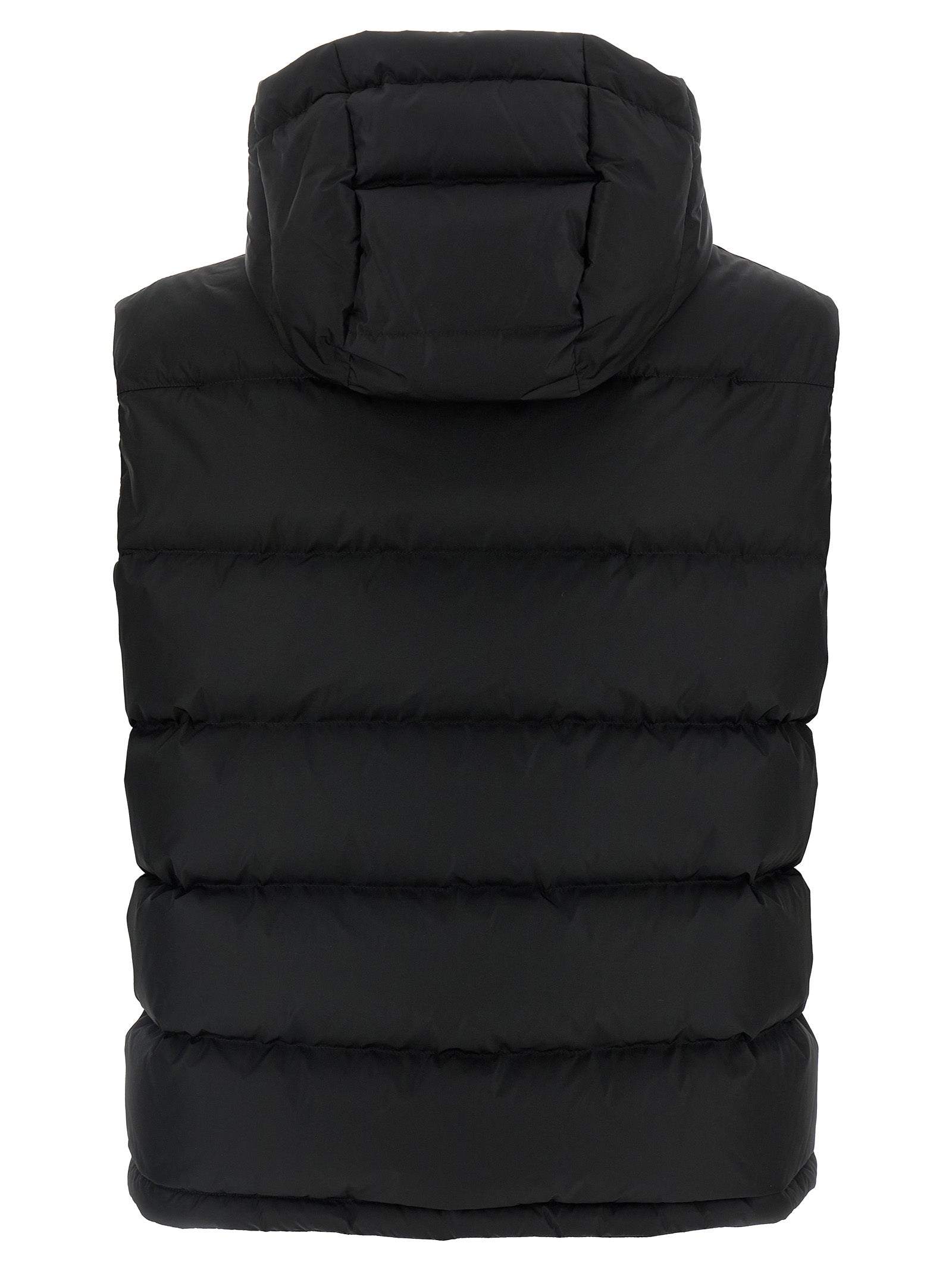 Black Polyamide Sleeveless Jacket