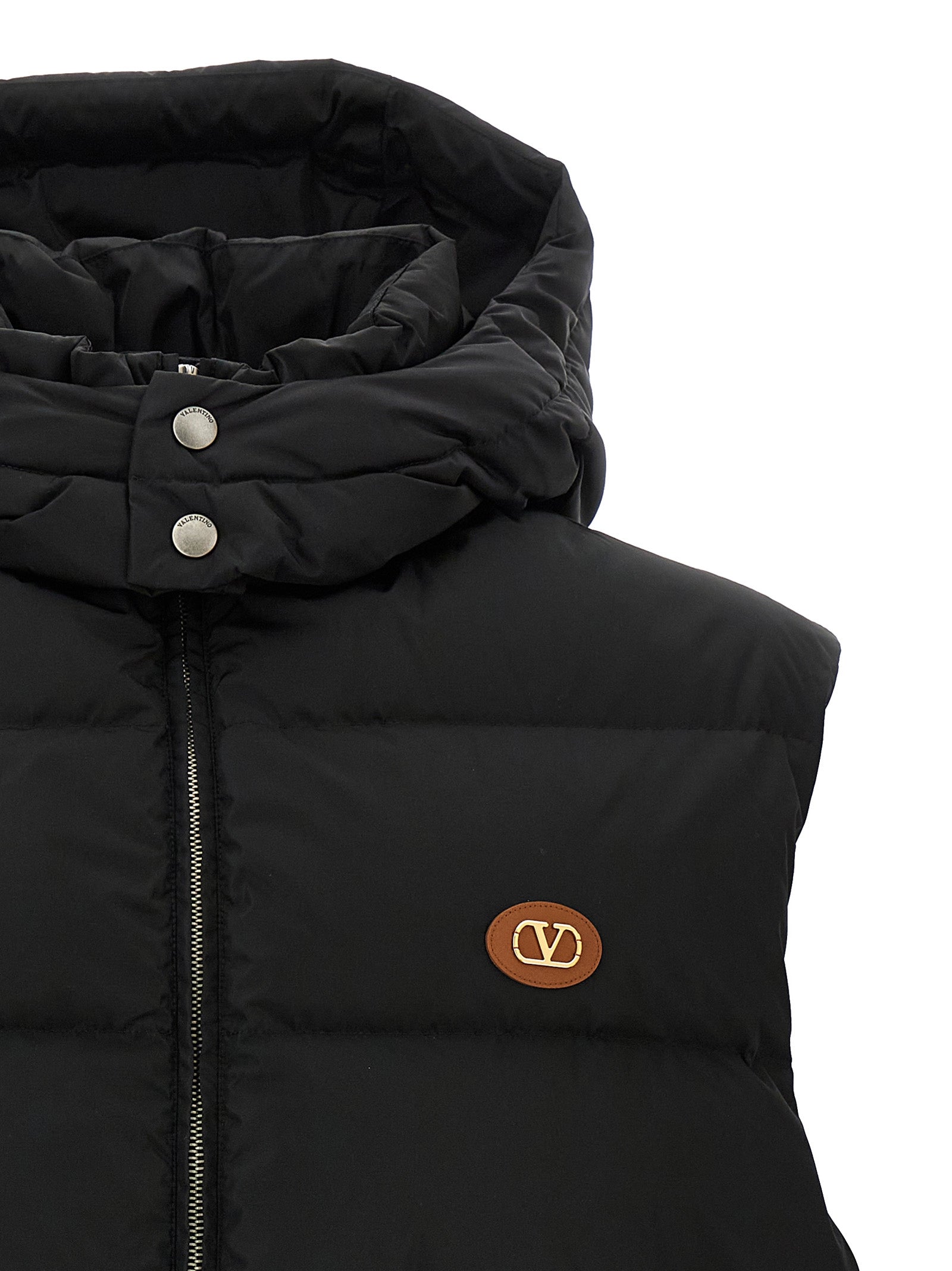 Black Polyamide Sleeveless Jacket