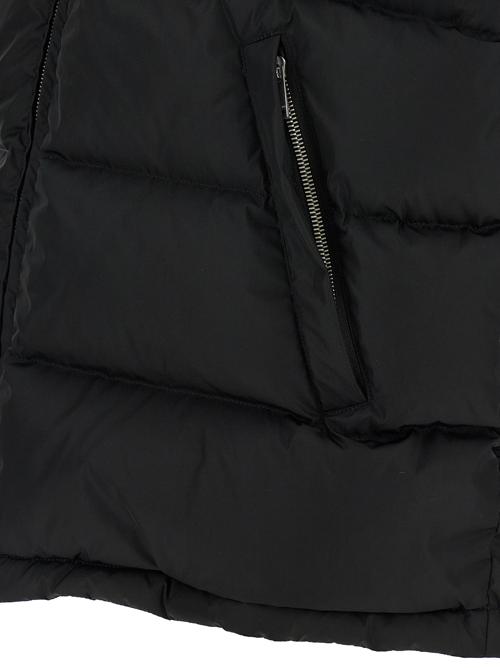 Black Polyamide Sleeveless Jacket