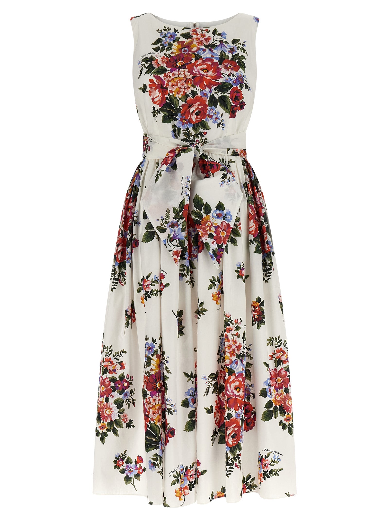 White Cotton Midi Dress