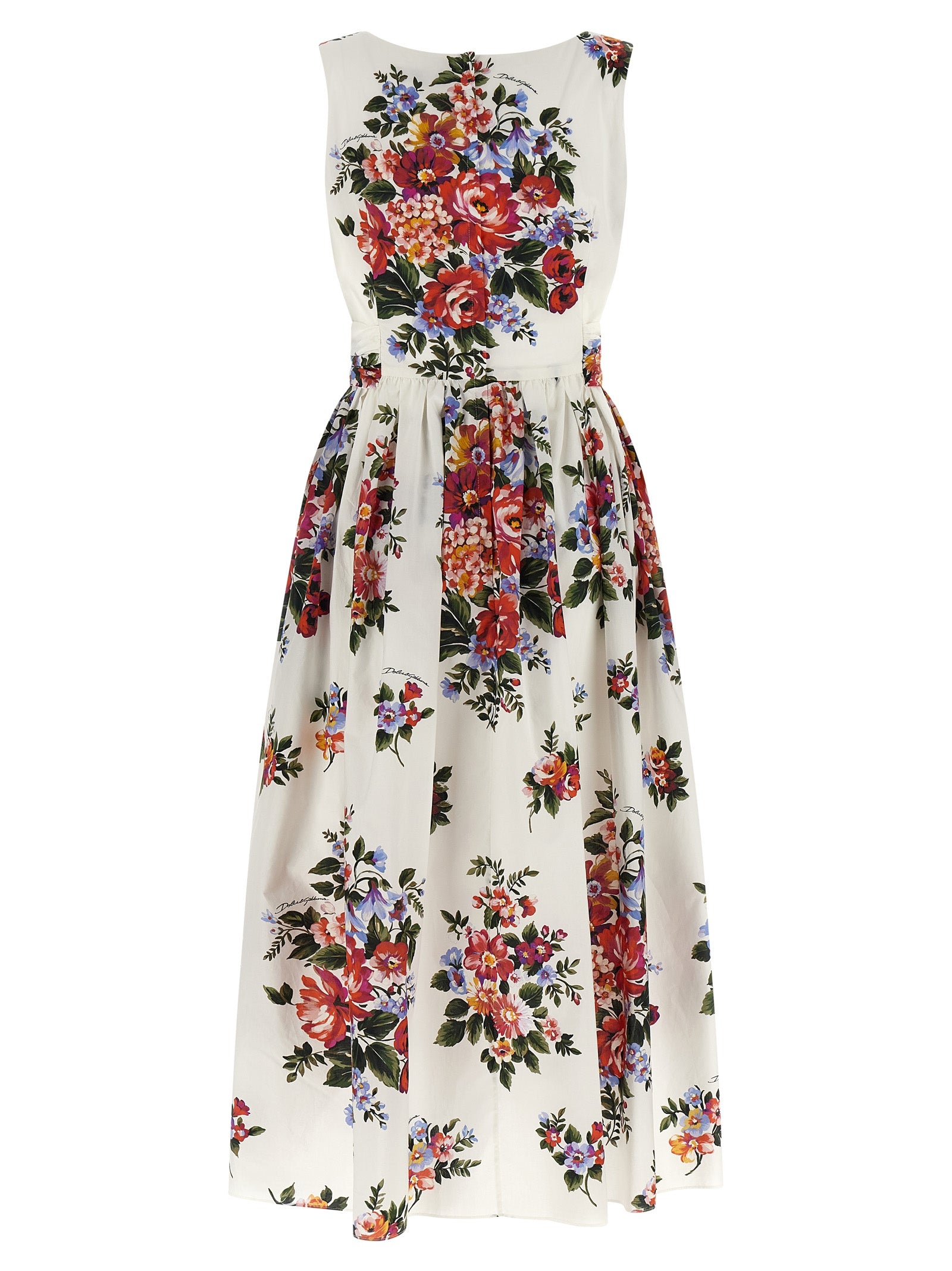 White Cotton Midi Dress
