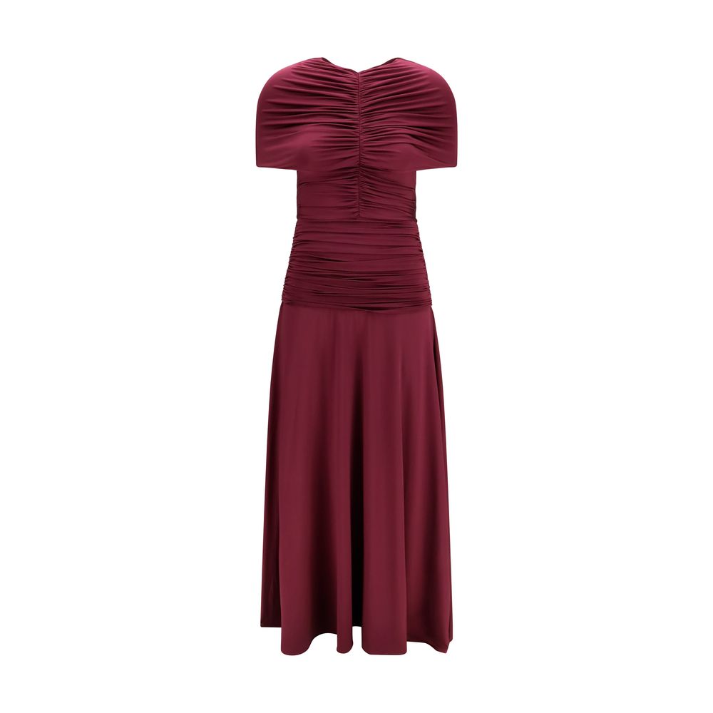 Bordeaux Viscose Casual Dress