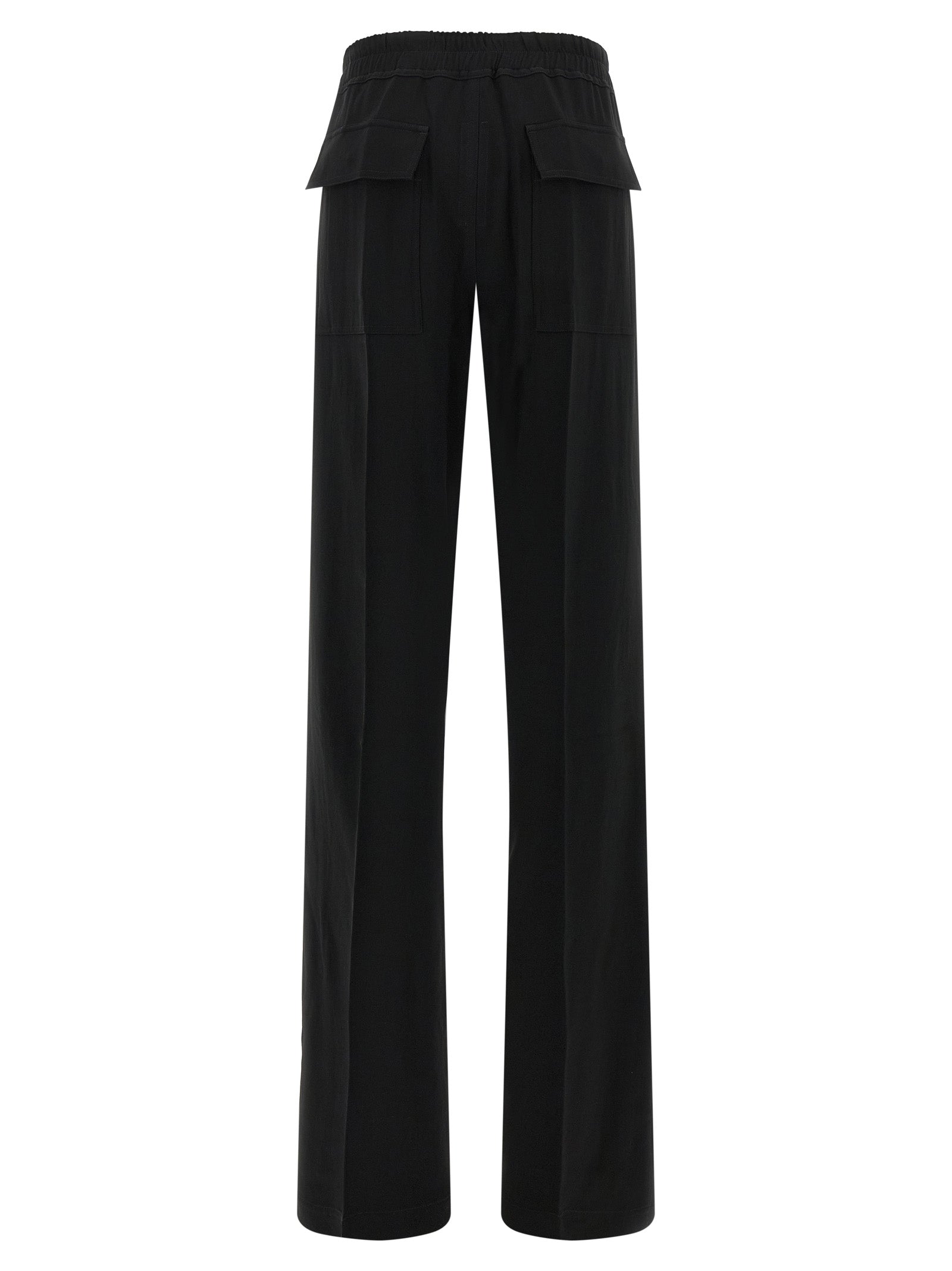 Black Viscose Casual Pants