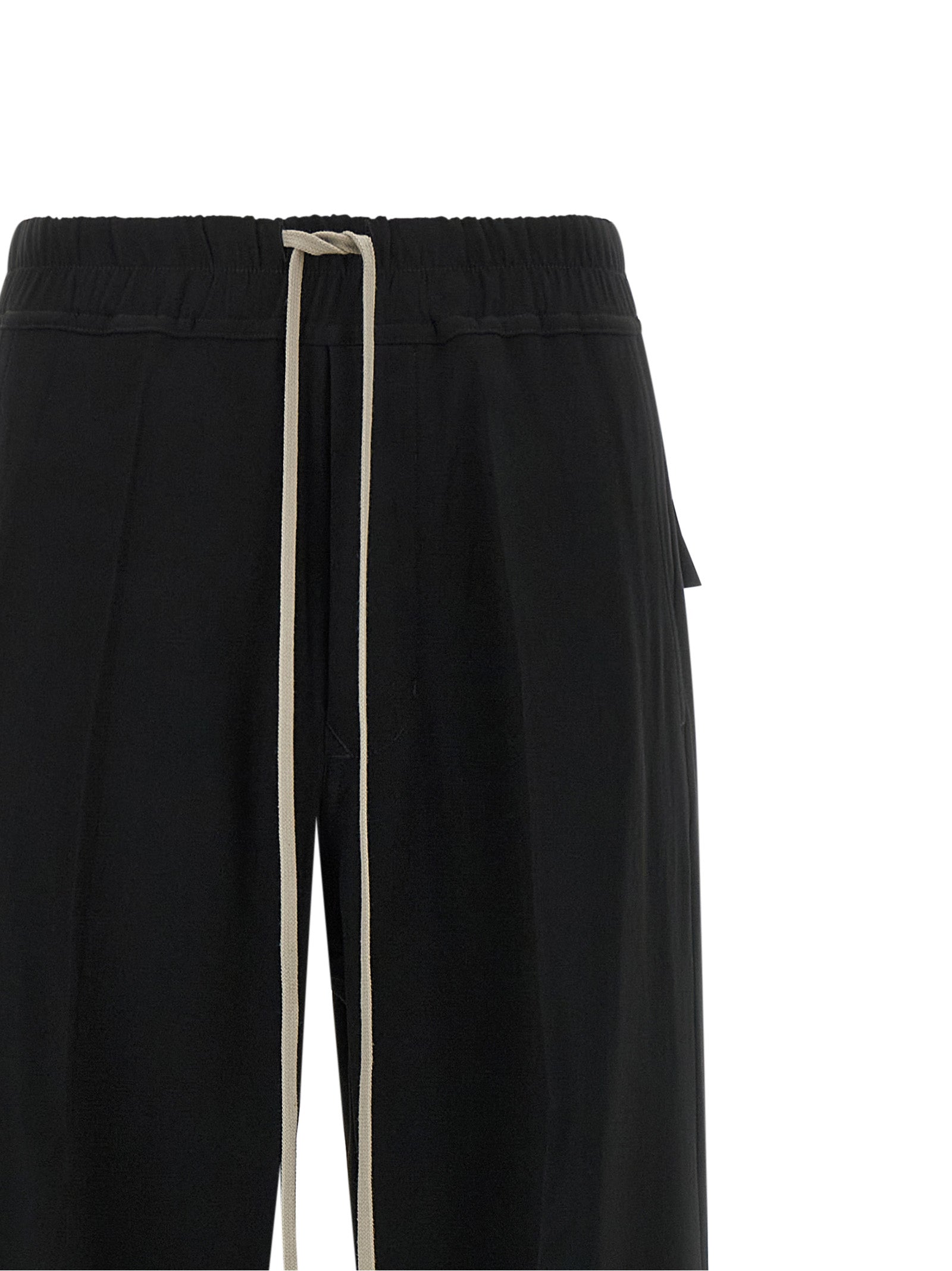 Black Viscose Casual Pants