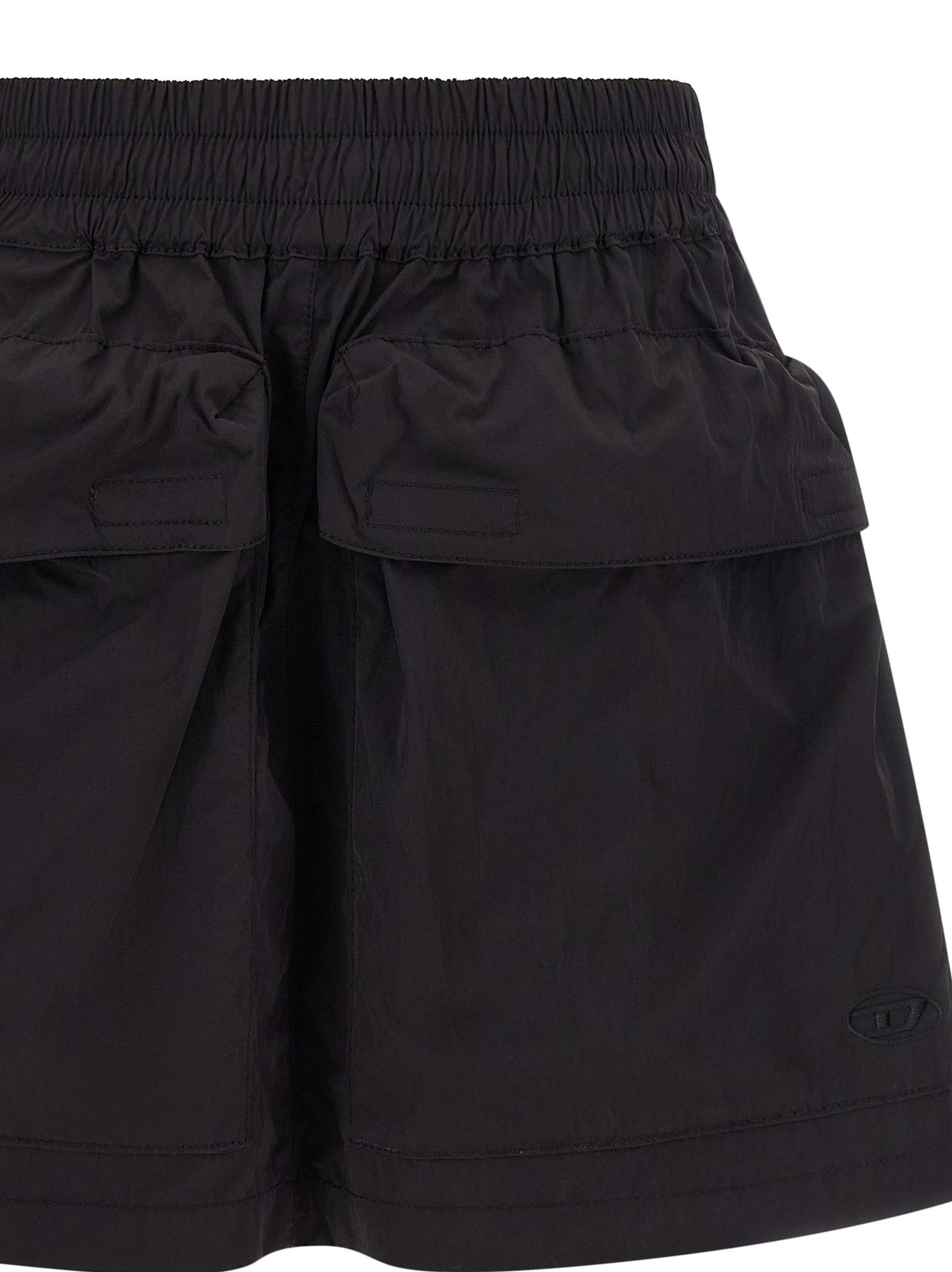 Black Polyamide Long Skirt