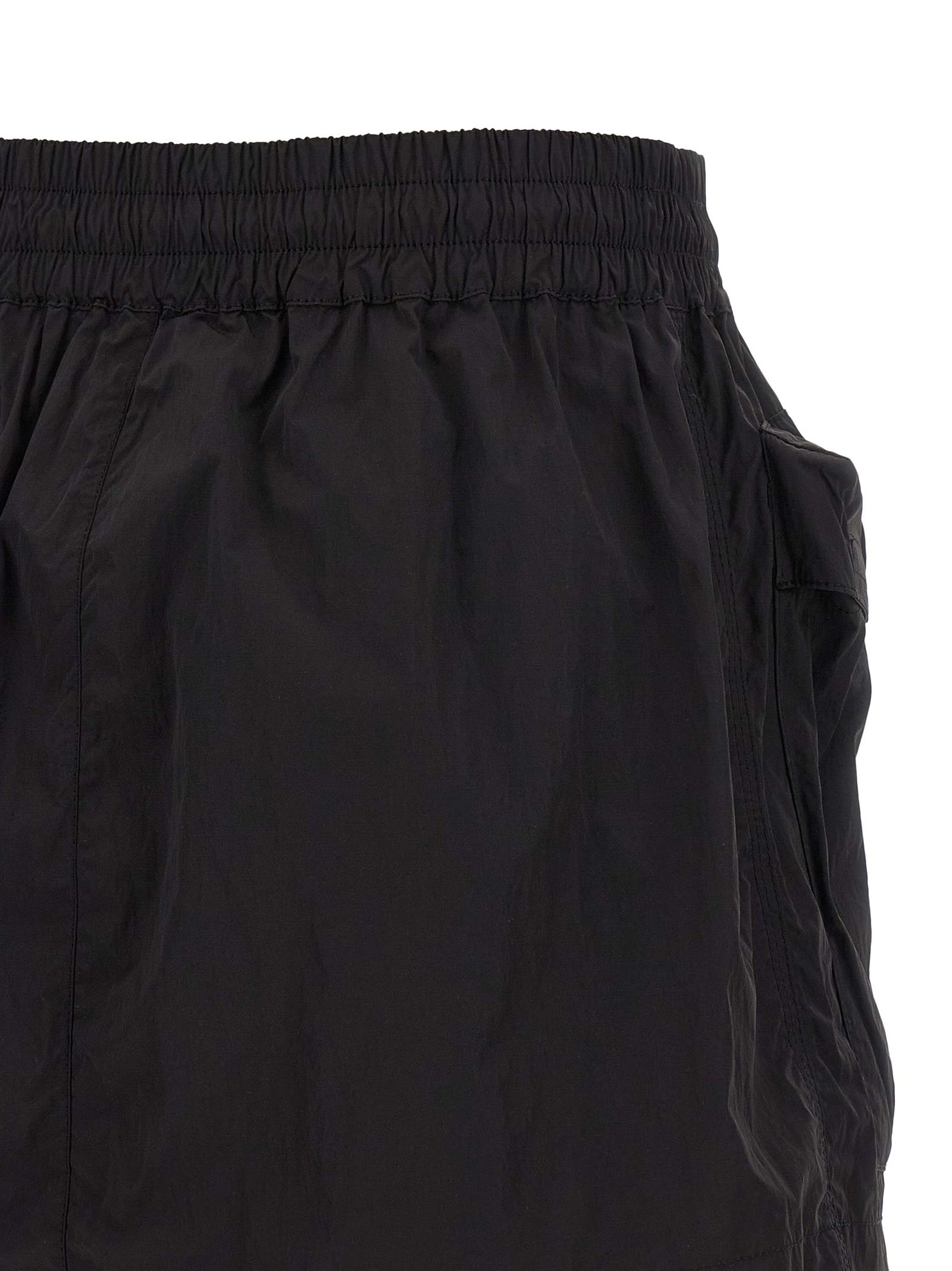 Black Polyamide Long Skirt