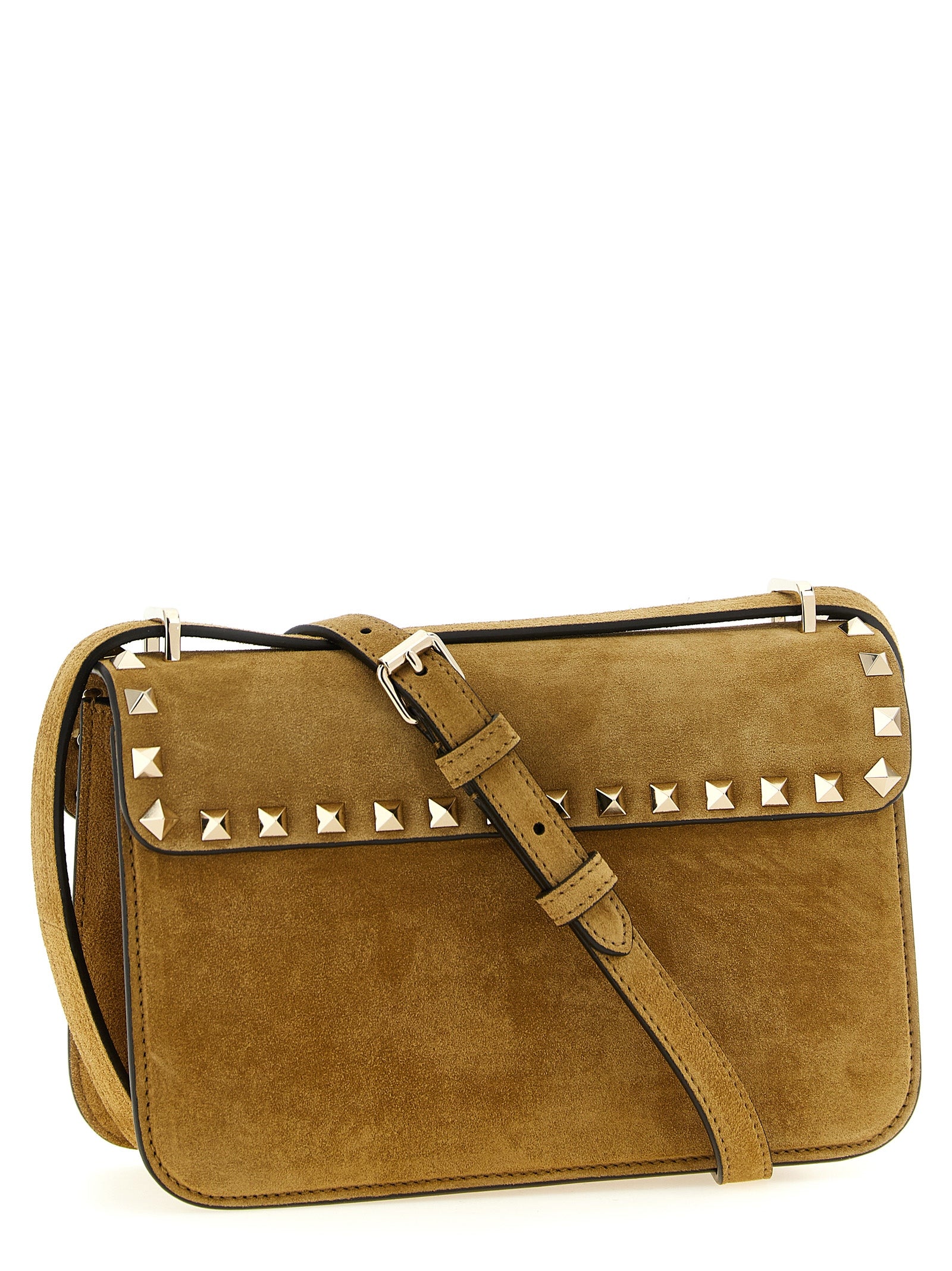 Beige Calfskin Crossbody Bag