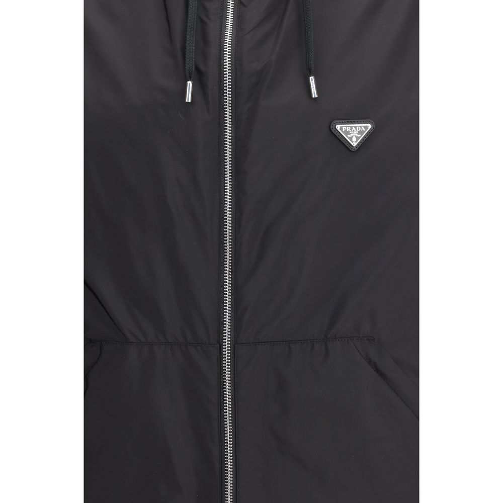 Black Recycled Polyamide Shell Jacket