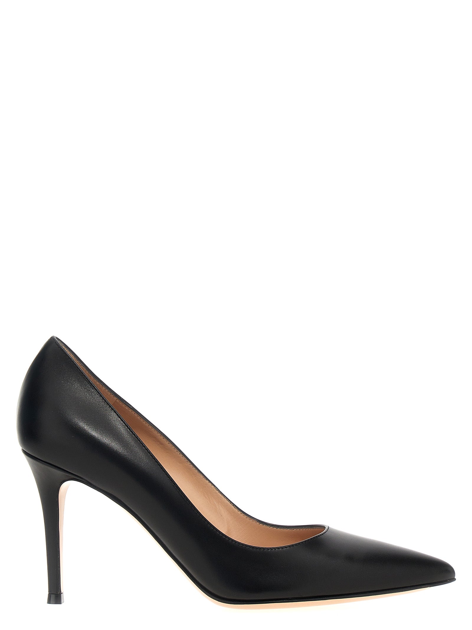 Black Calfskin High Heel Pumps