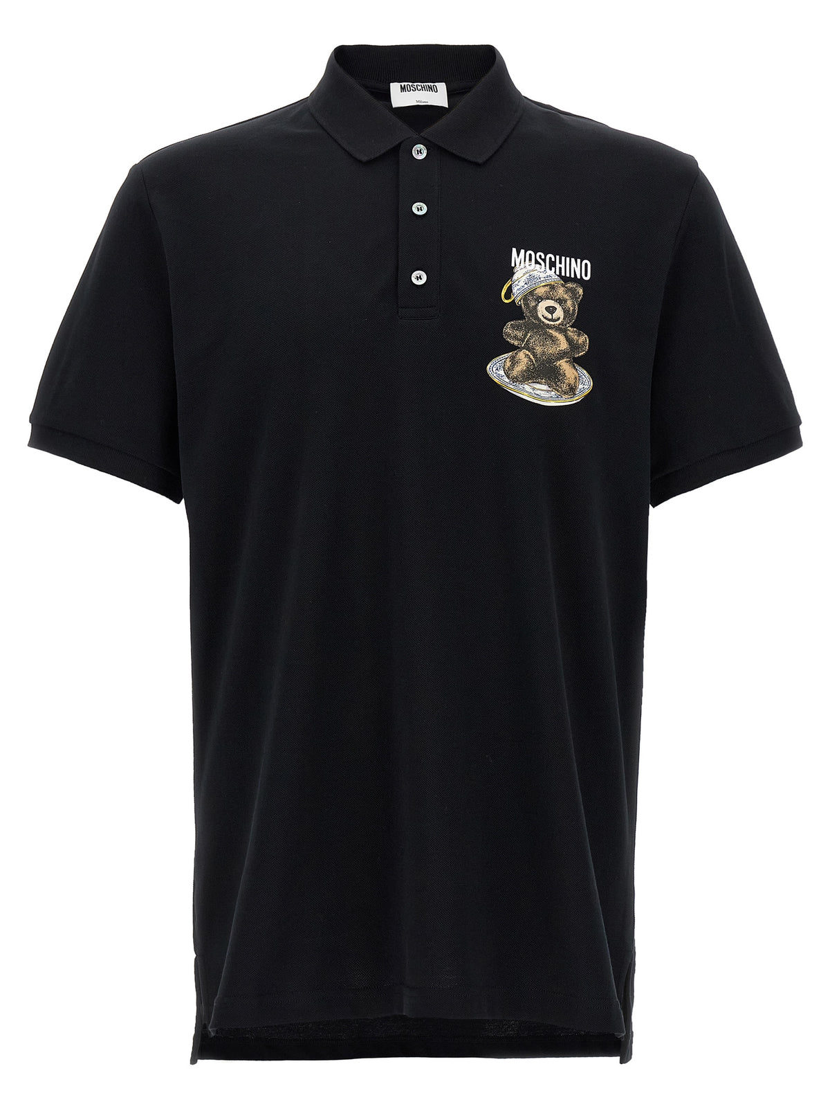 Black Cotton Polo Shirt