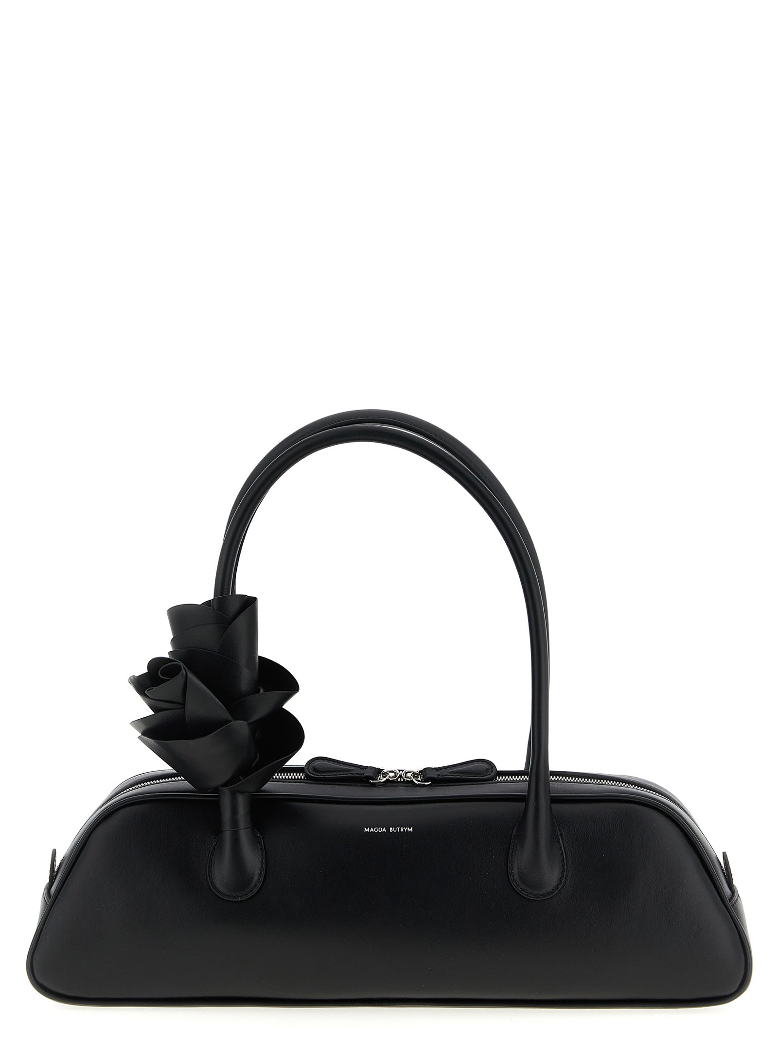 Black Calfskin Shoulder Bag