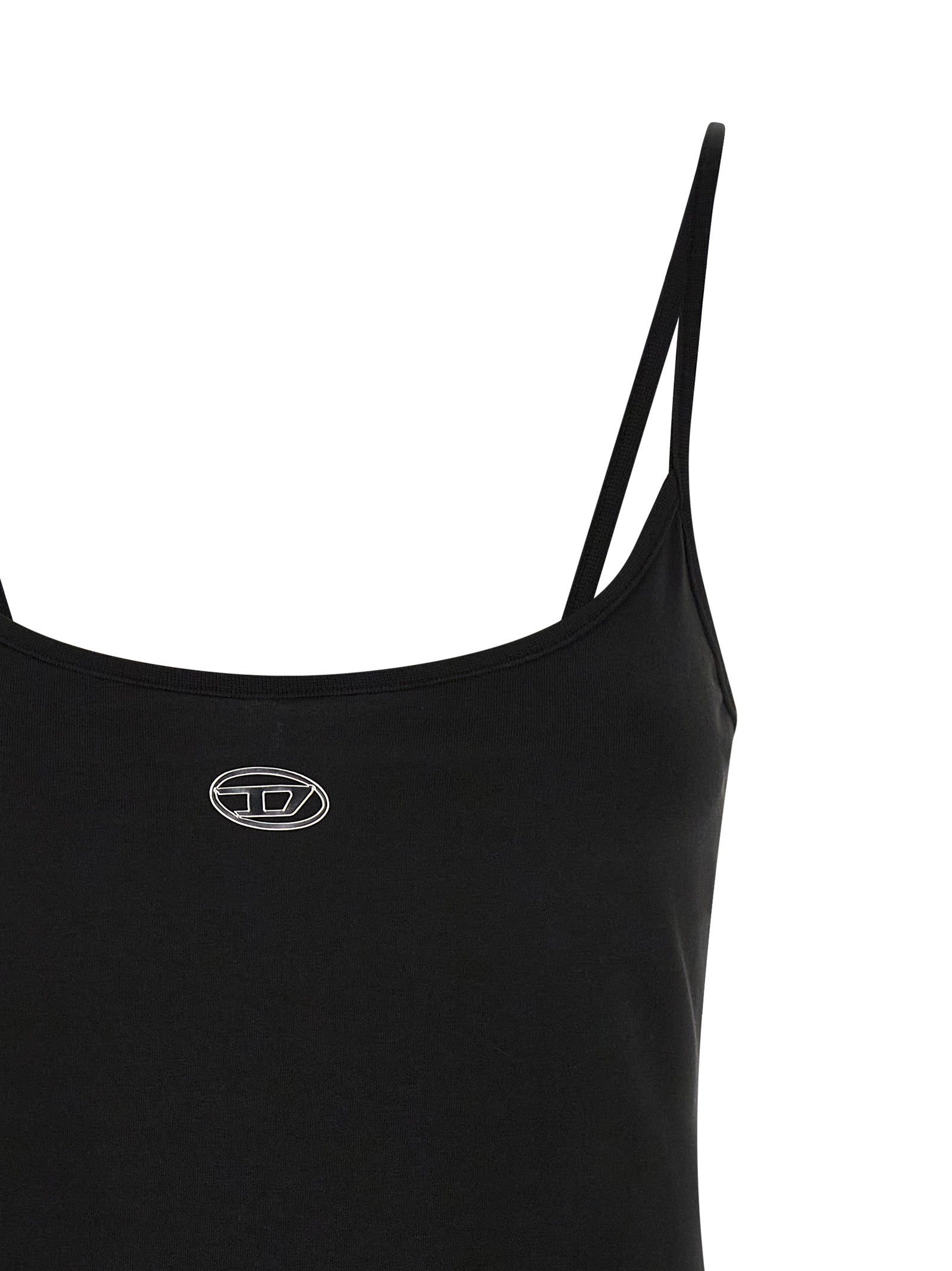 Black Cotton Short Dress