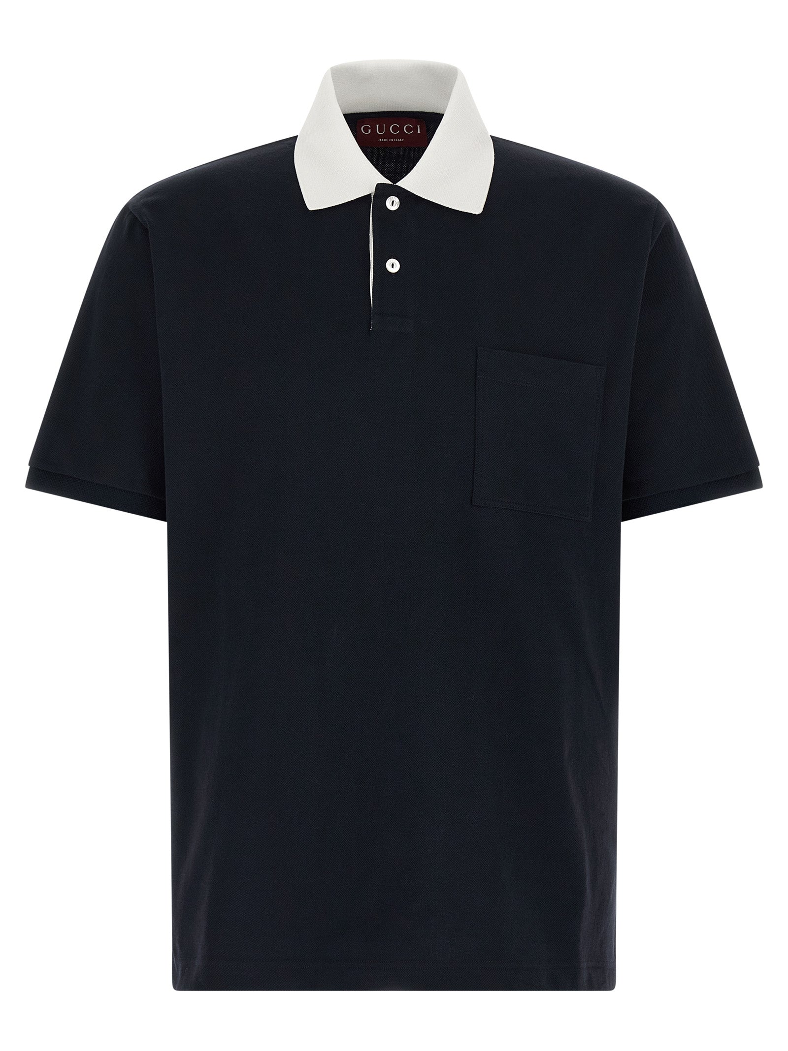 Blue Cotton Polo Shirt