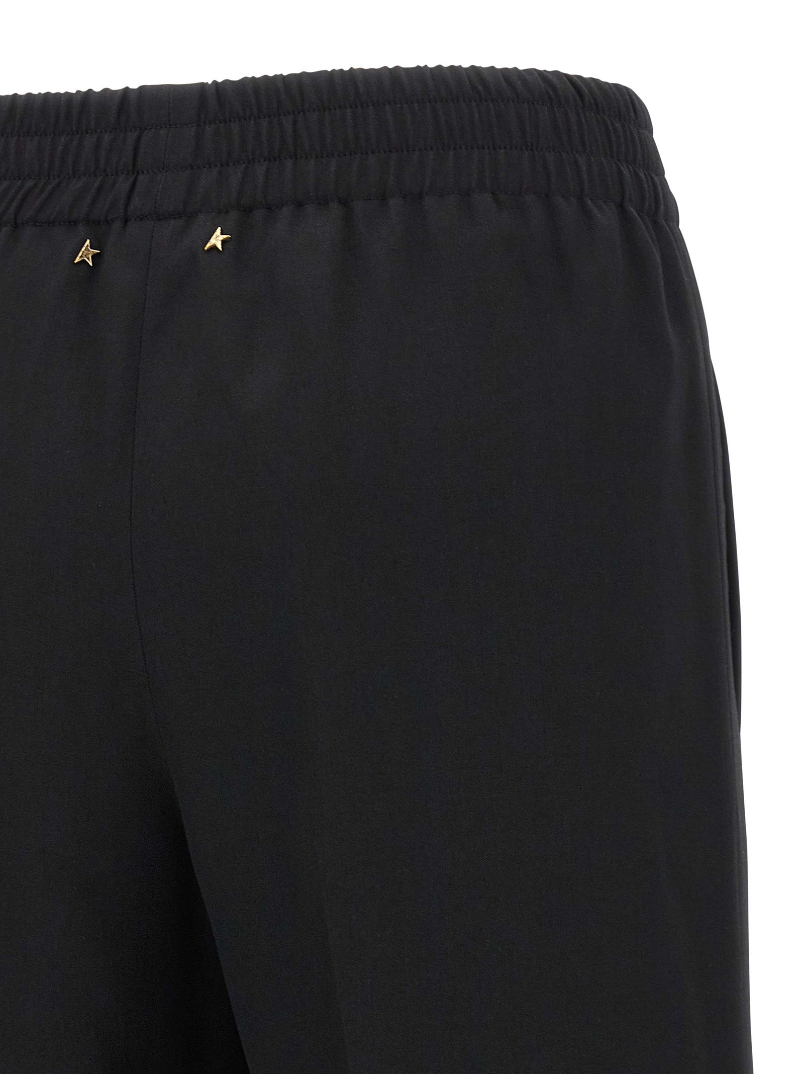 Black Virgin Wool Casual Pants