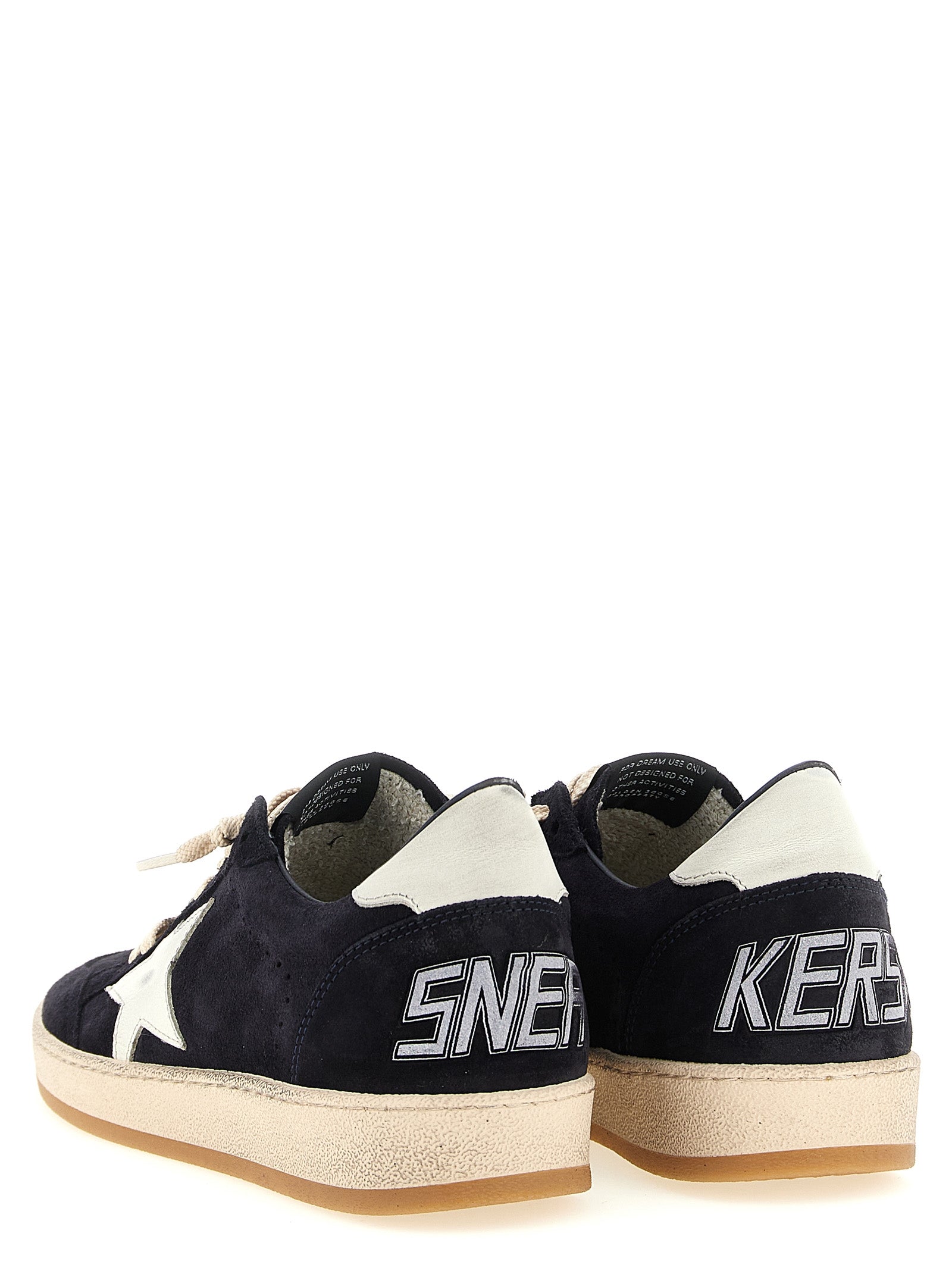 Blue Cowhide Low Top Sneakers
