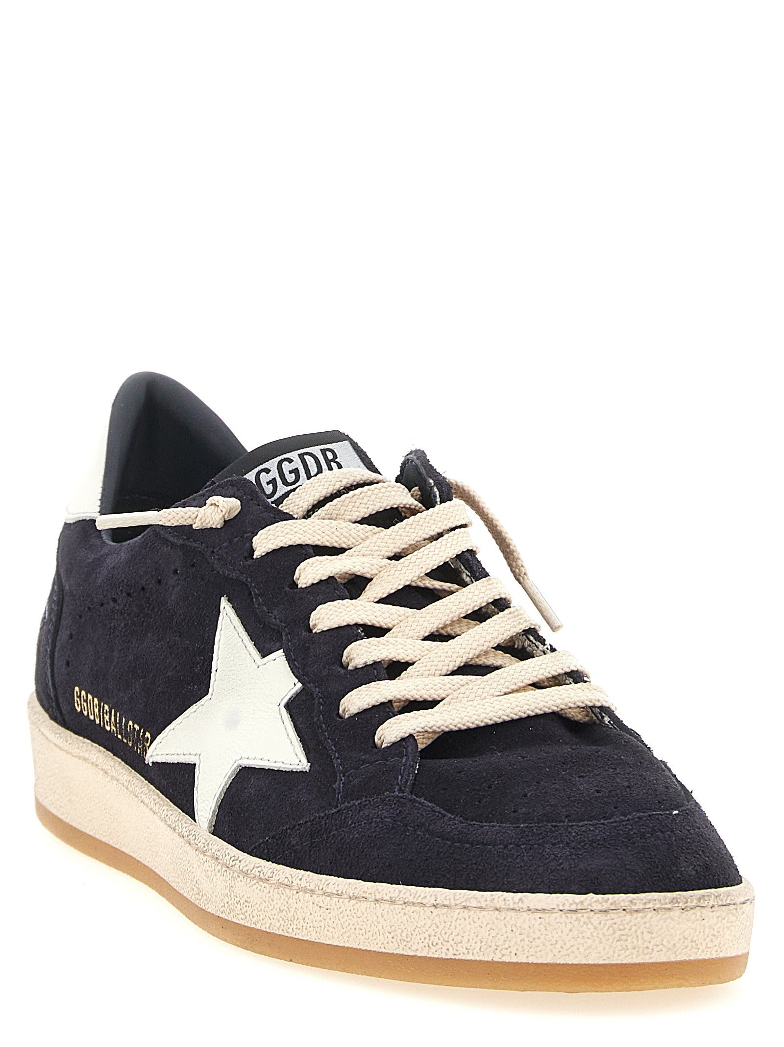 Blue Cowhide Low Top Sneakers