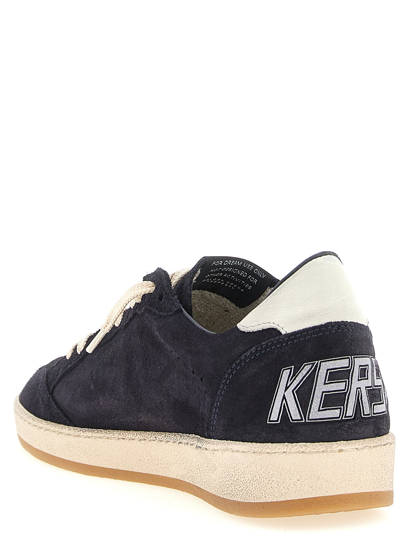 Blue Cowhide Low Top Sneakers
