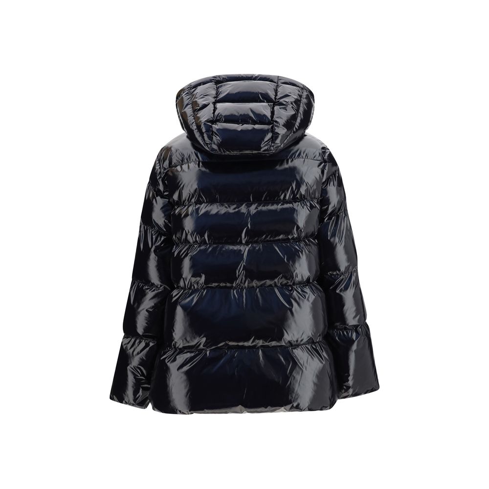 Black Polyamide Full-Length Jacket