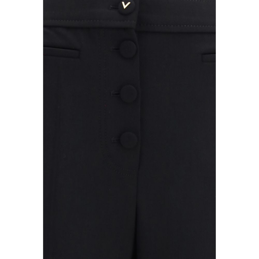 Black Wool Oves Aries Flared Pants