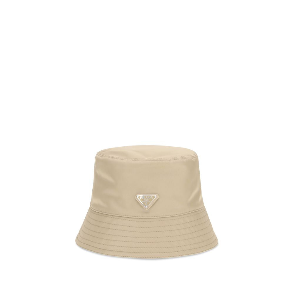 Beige Polyamide Bucket Hat