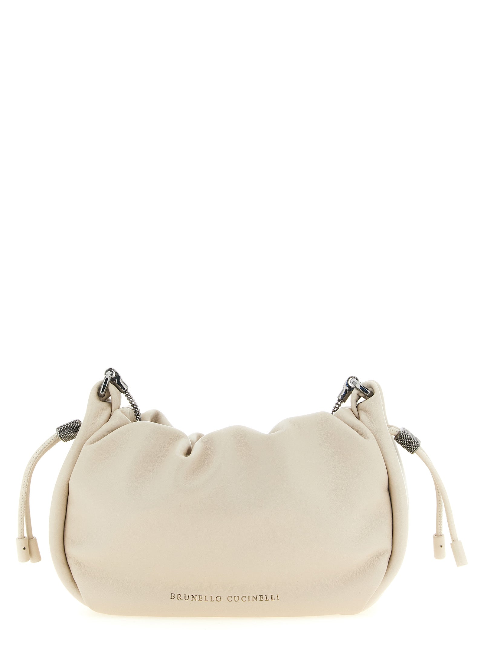 White Lamb Leather Crossbody Bag