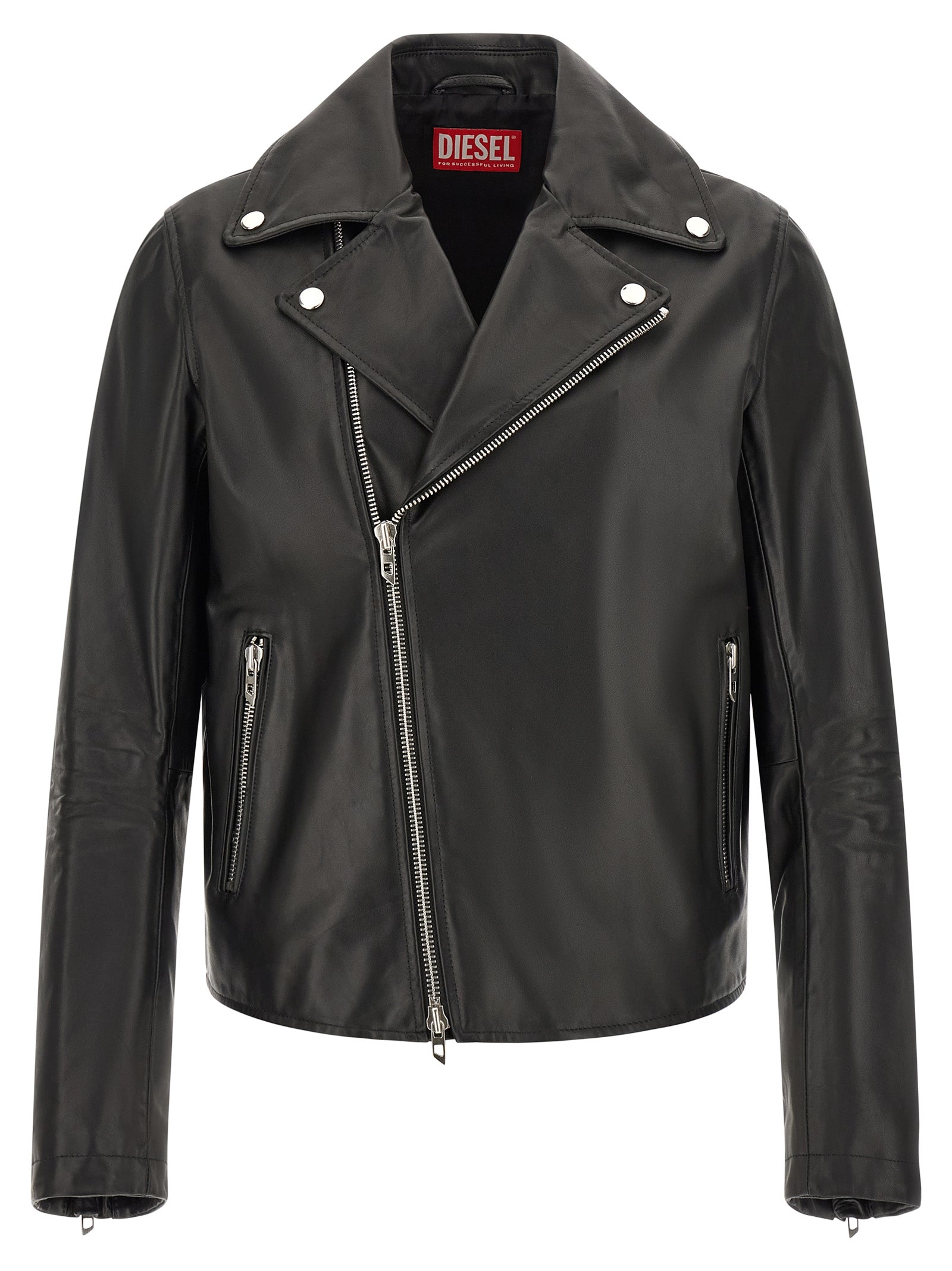 Black Cowhide Leather Jacket