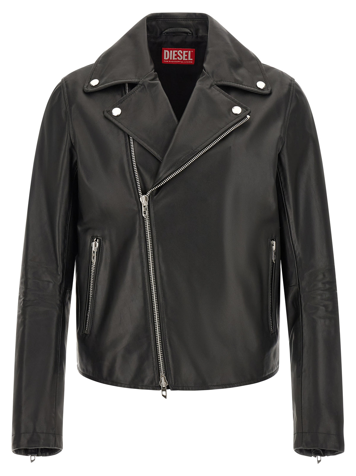 Black Cowhide Leather Jacket
