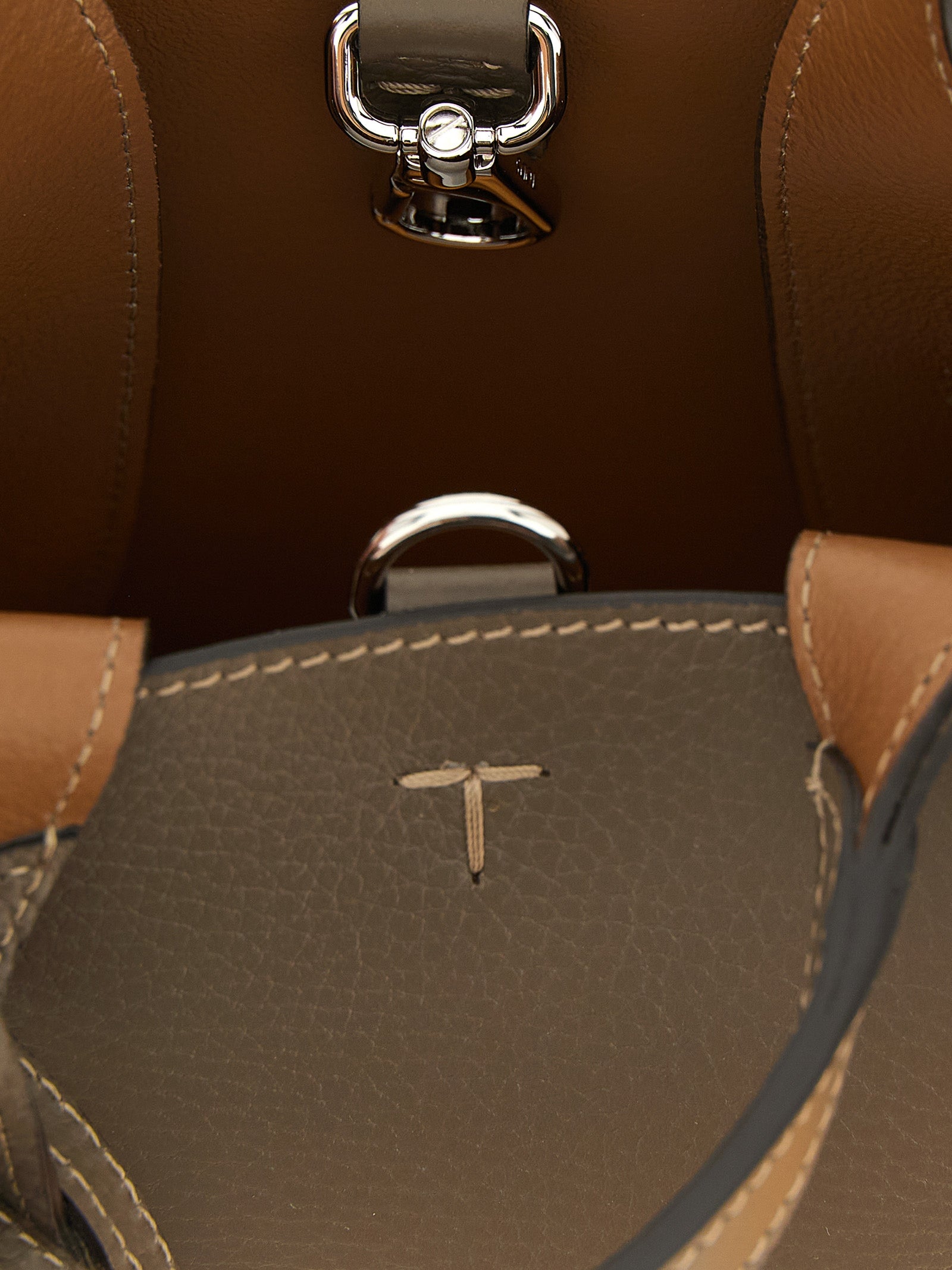 Bicolor Calfskin Handbag