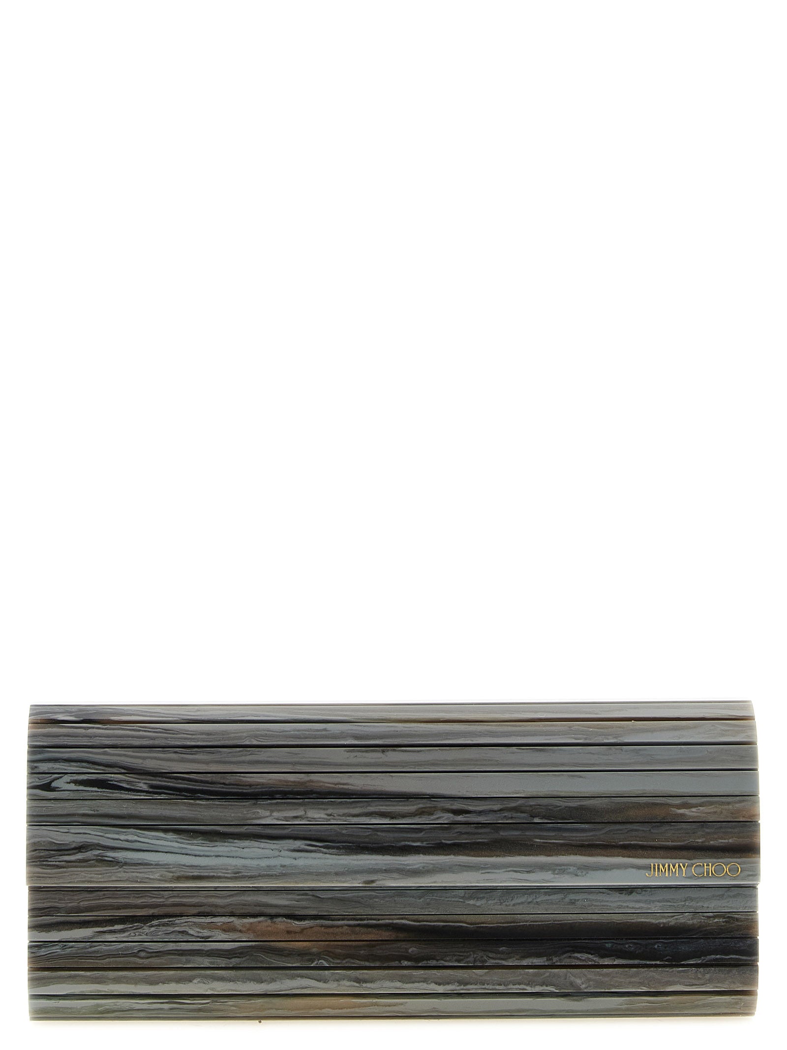 Gray Polyester Clutch Bag