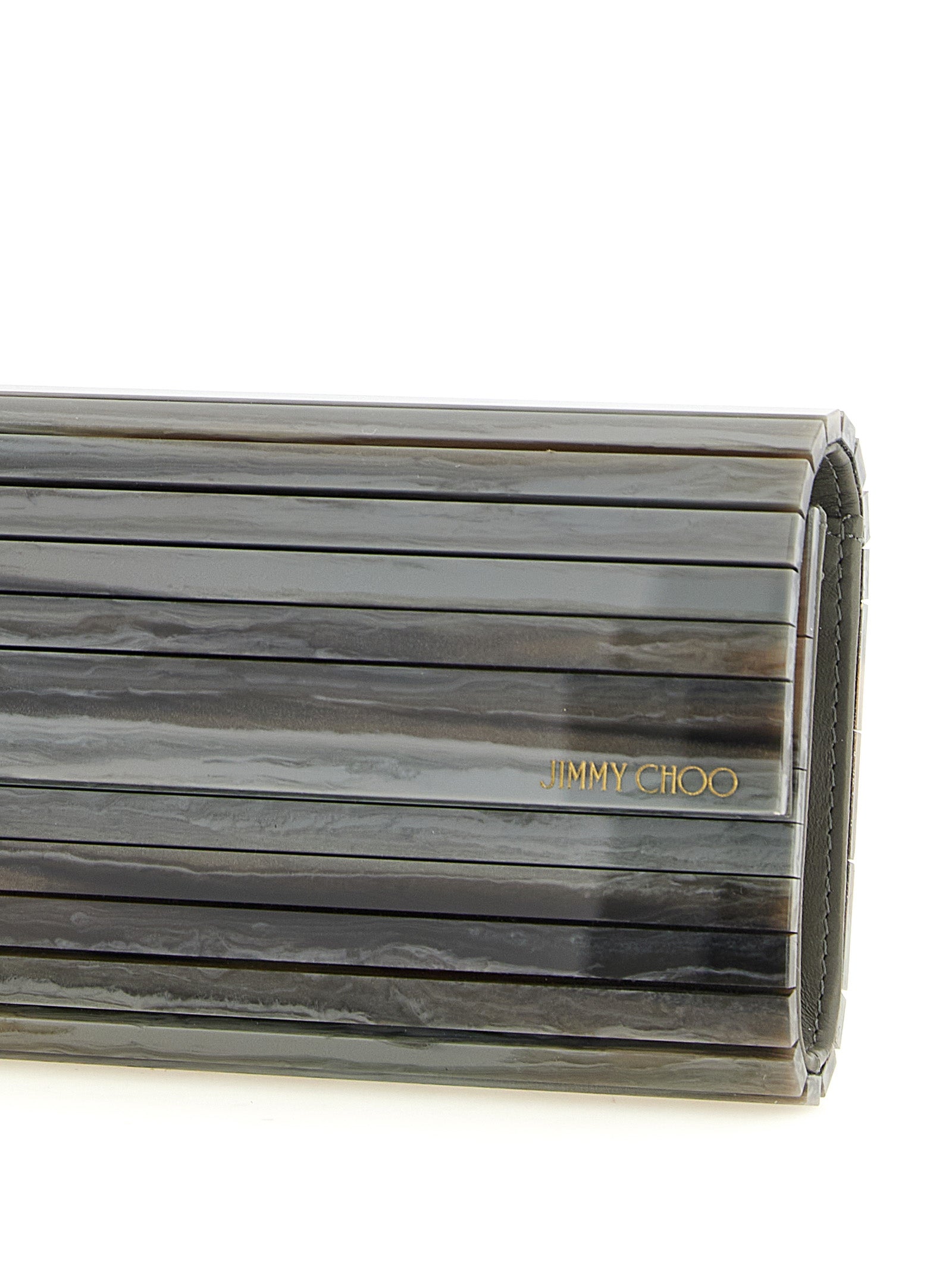 Gray Polyester Clutch Bag