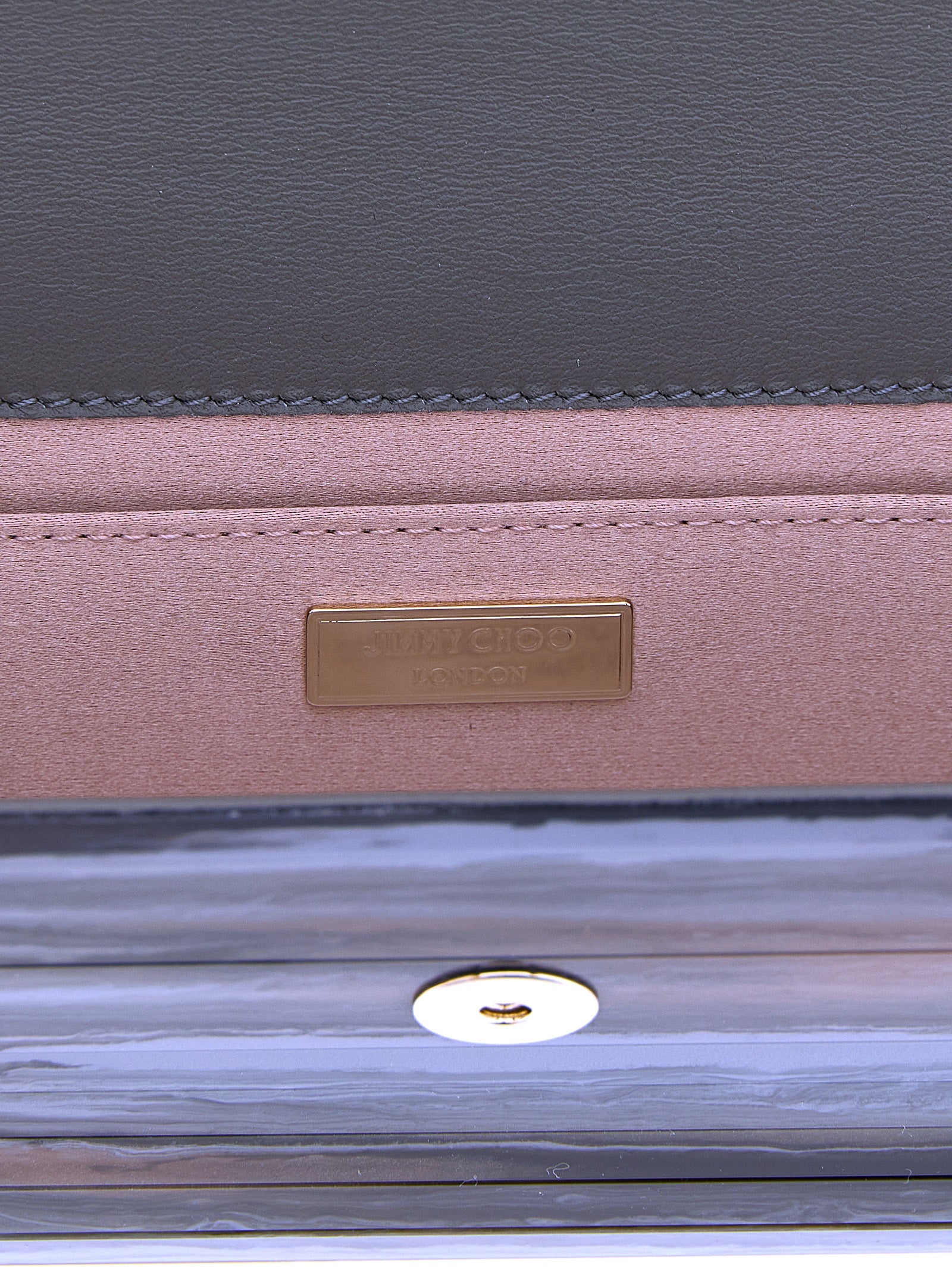 Gray Polyester Clutch Bag