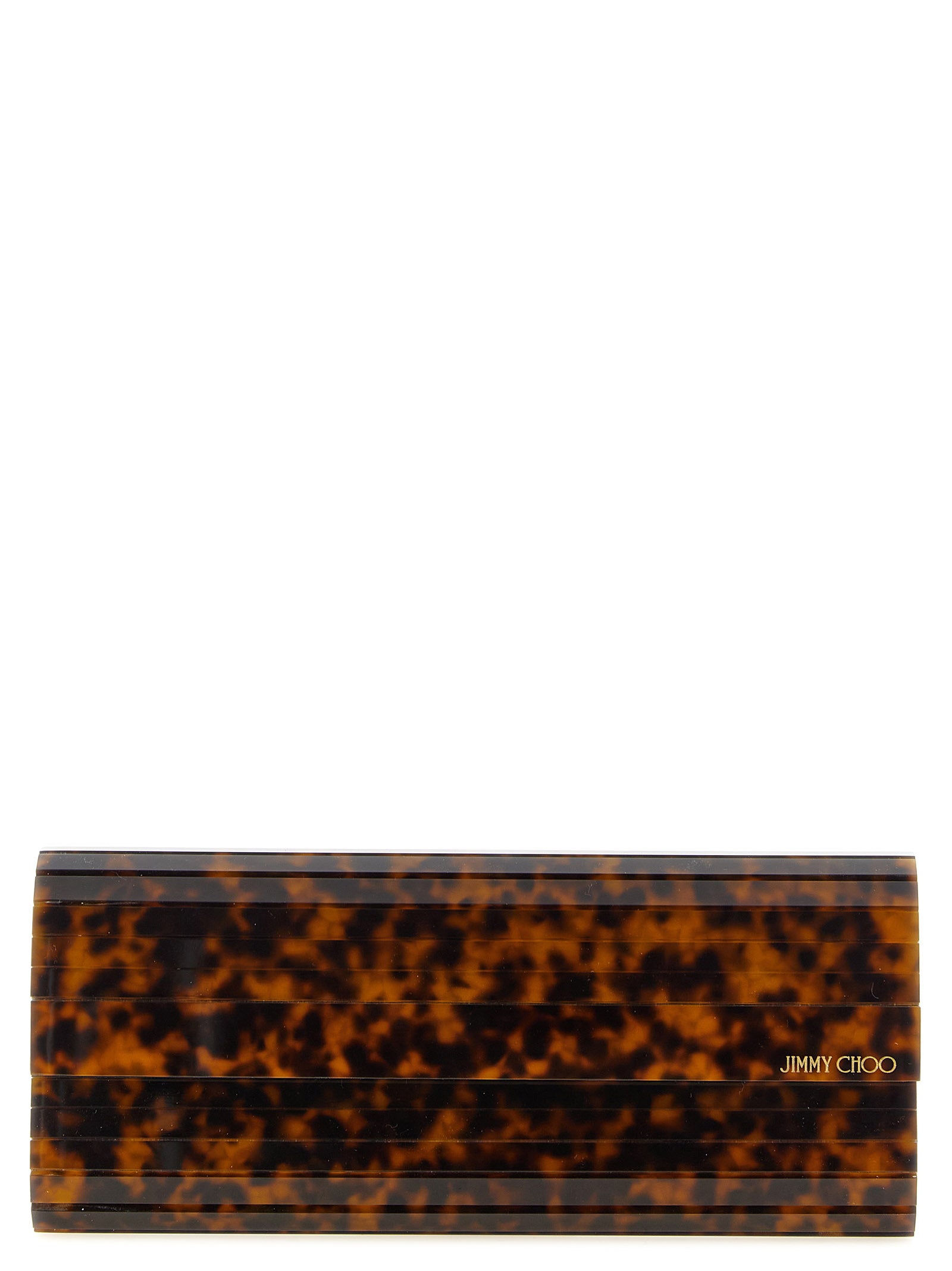 Beige Polyester Clutch Bag
