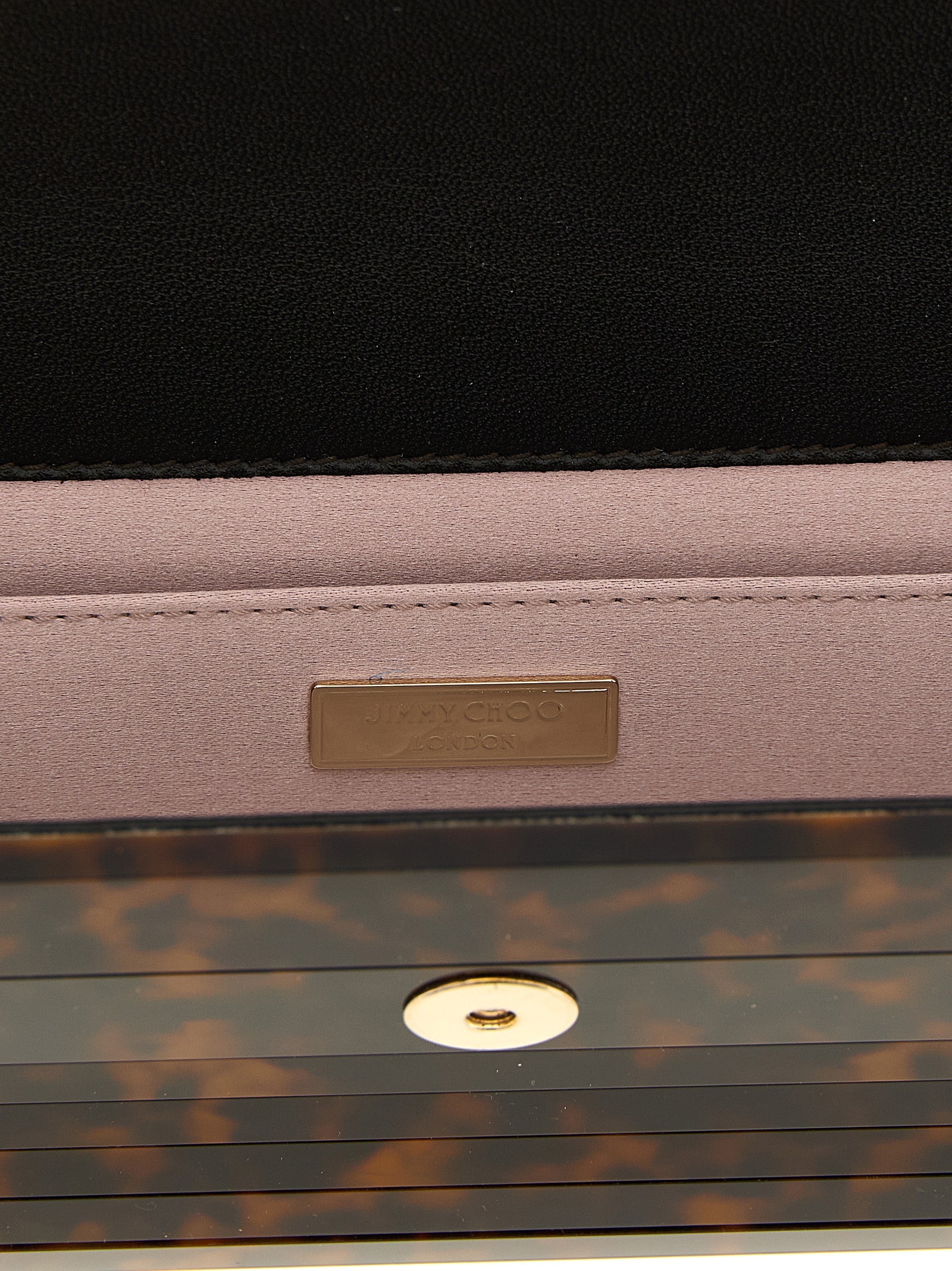 Beige Polyester Clutch Bag