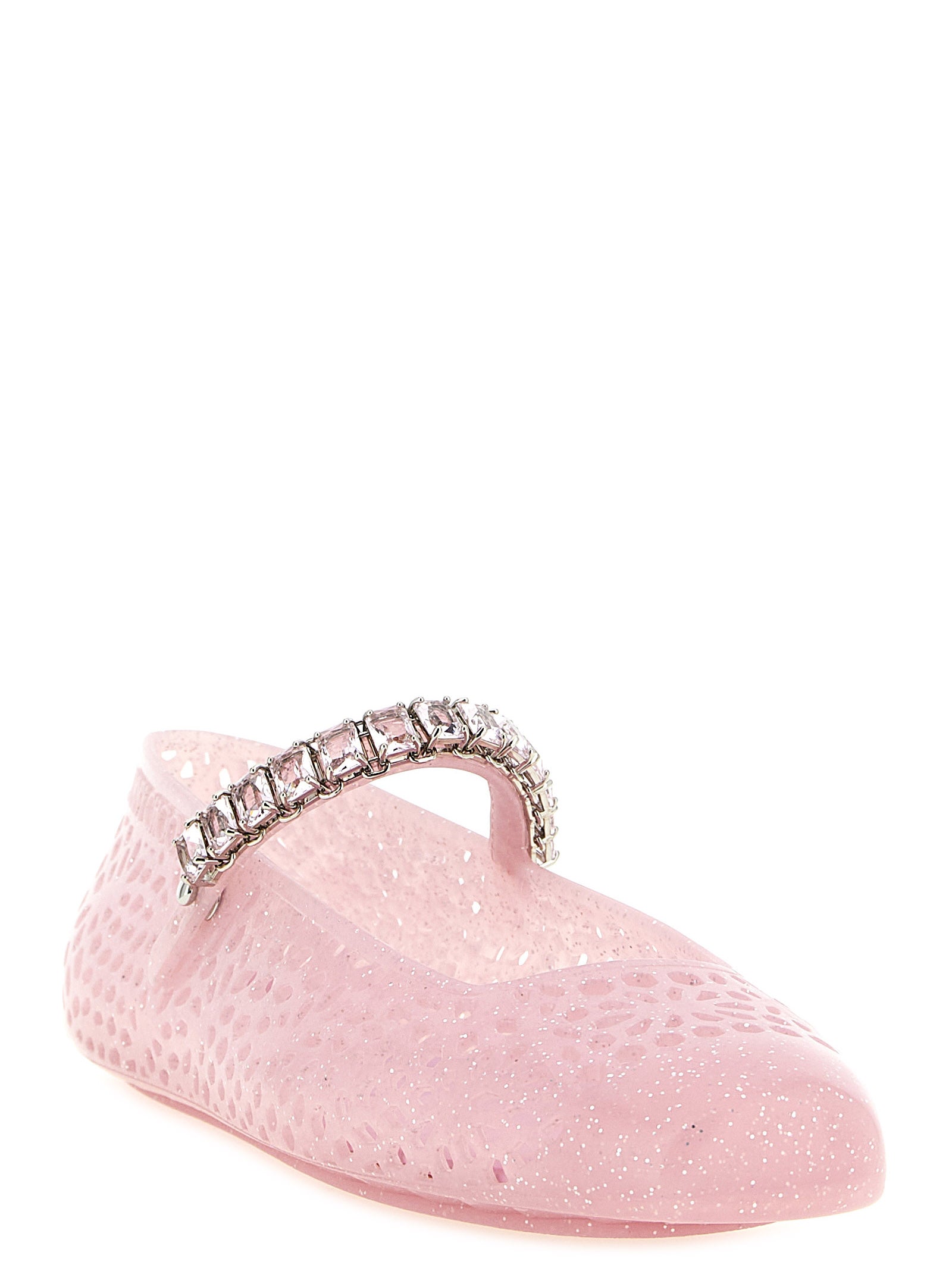 Multicolor Plastic Ballet Flats