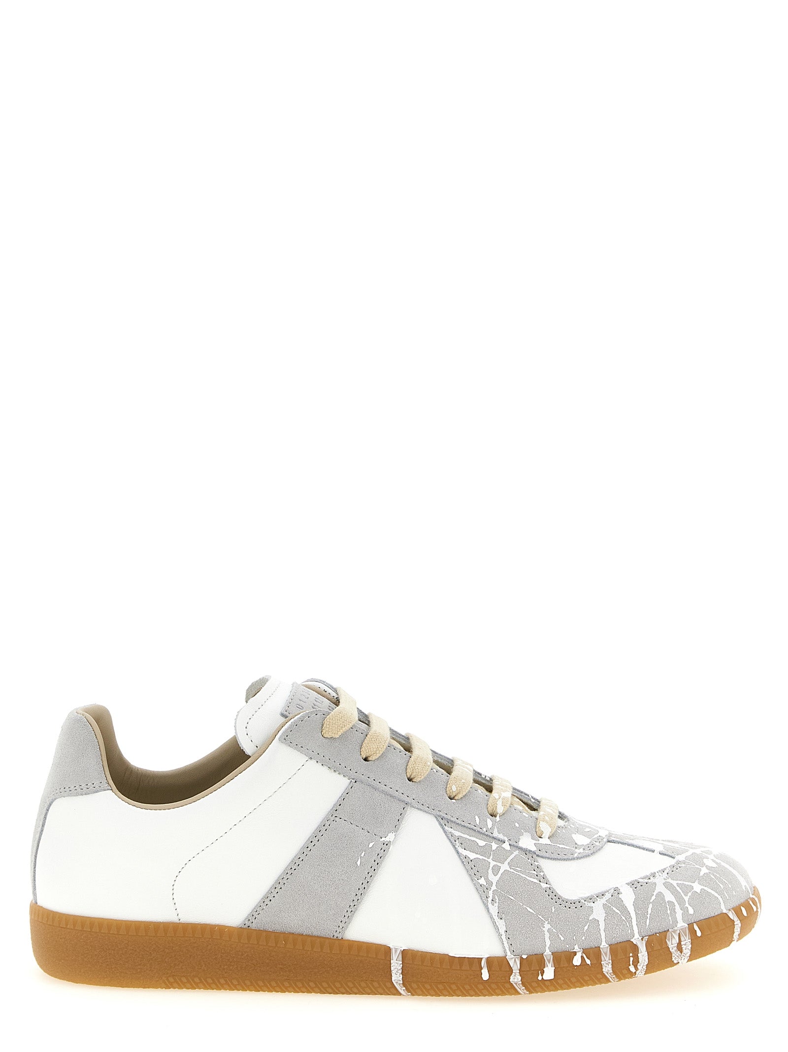 Gray Calfskin Low Top Sneakers